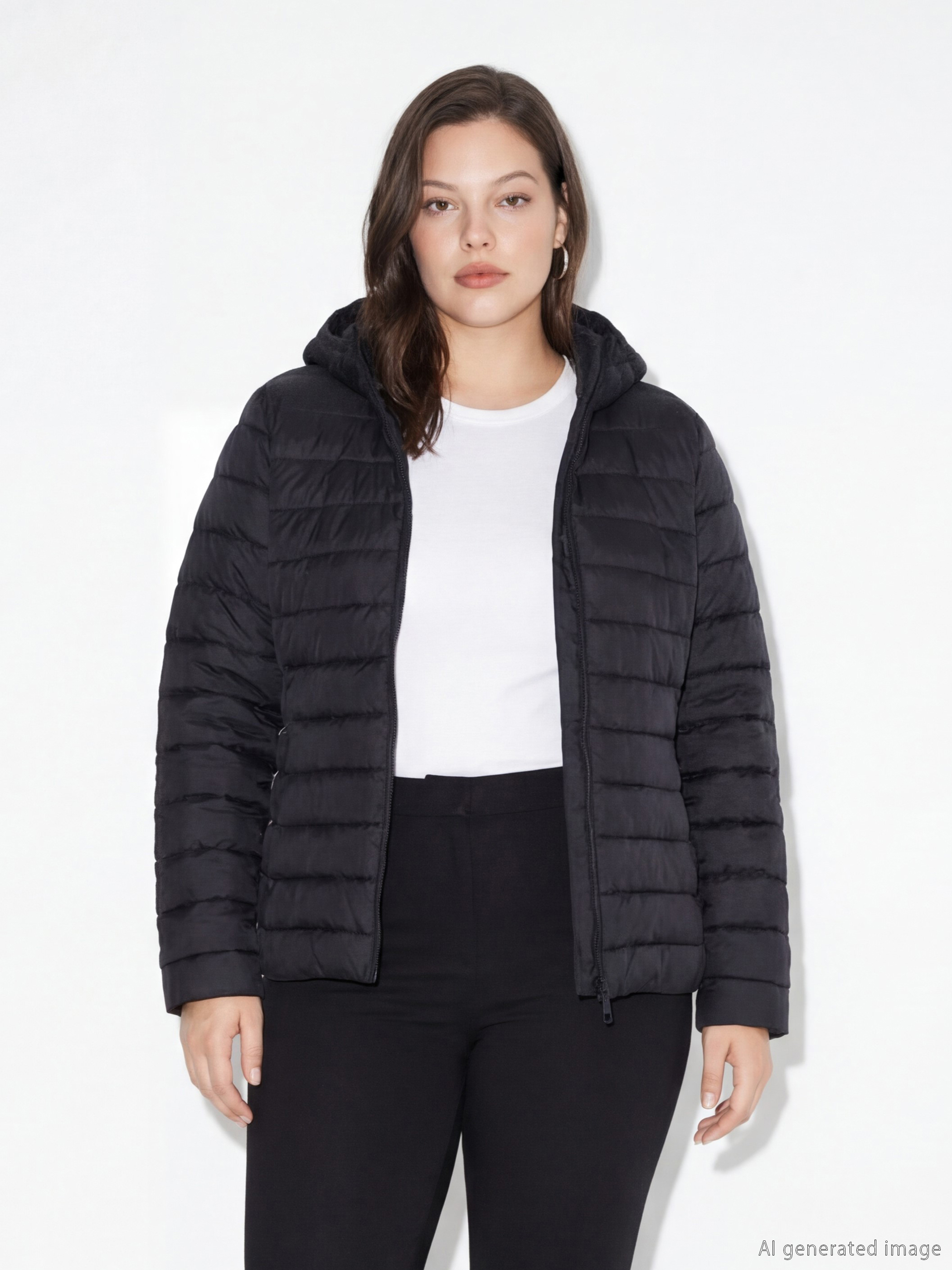 LCWAIKIKI Classic Kapüşonlu Kadın Şişme Mont - S68497Z8-CVL