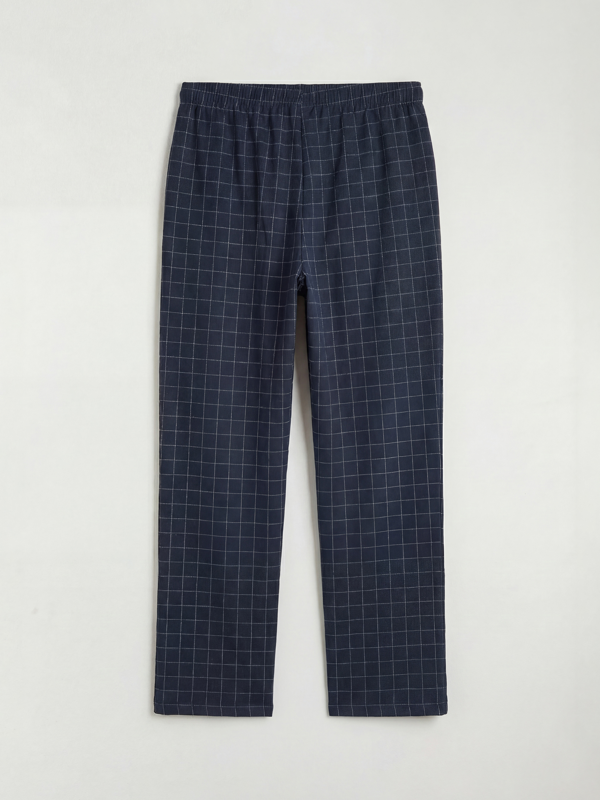 Lacivert Standart Kalıp Ekose Erkek Pijama Alt-1