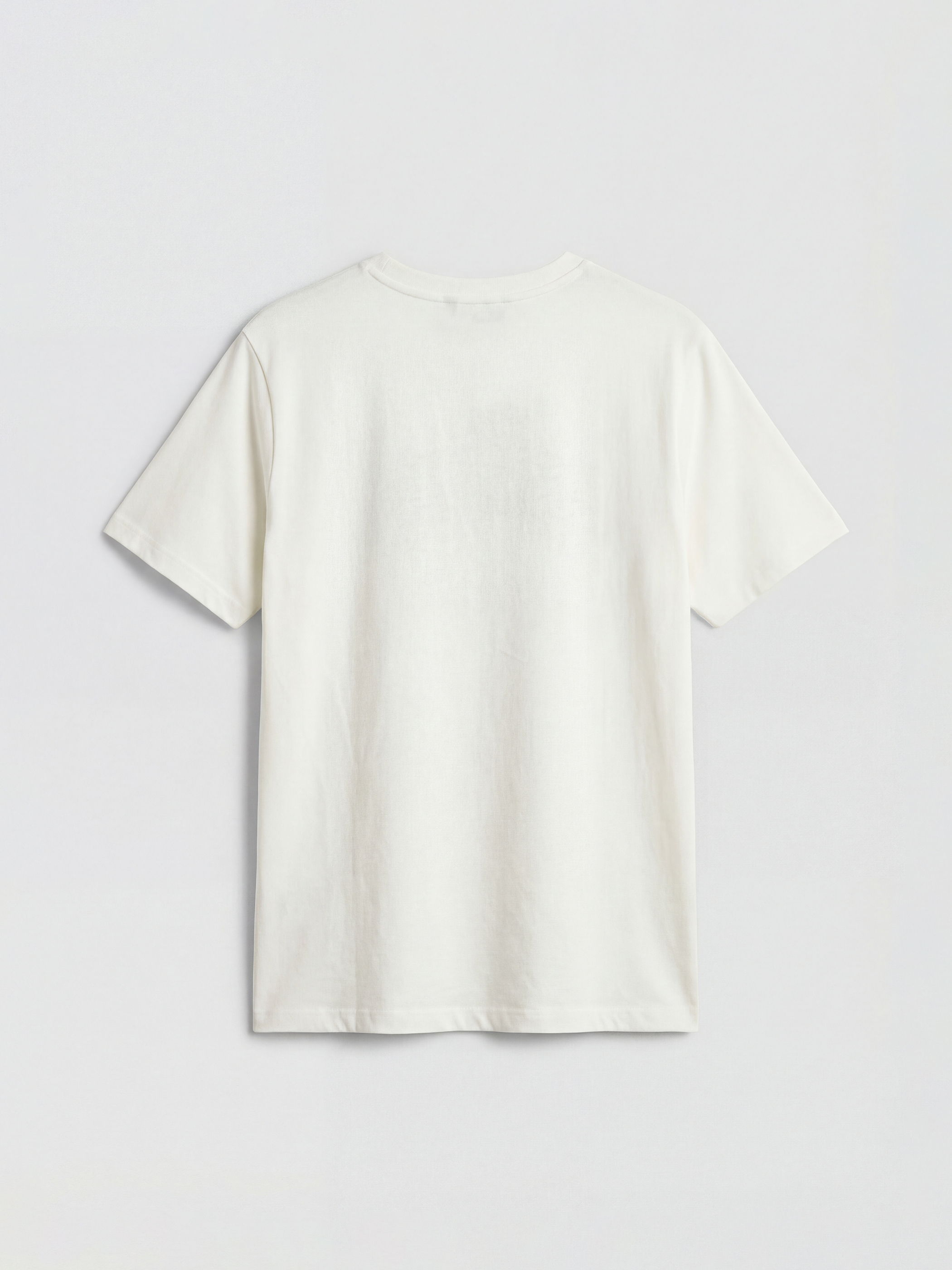 Ekru Bisiklet Yaka Amsterdam Baskılı Erkek Tişört-1