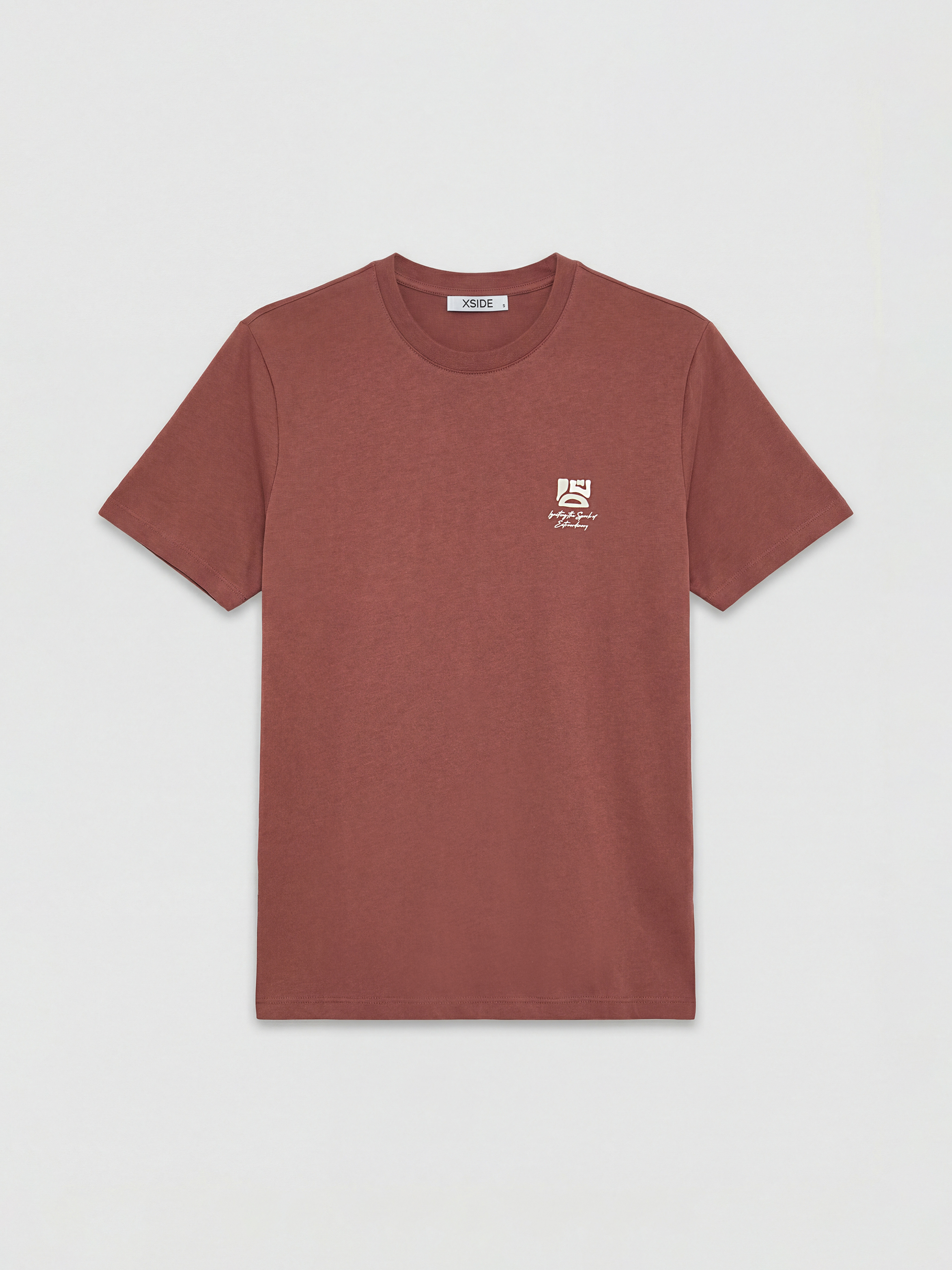 XSIDE Bisiklet Yaka Baskılı Penye Erkek Tişört - S68582Z8-YQY