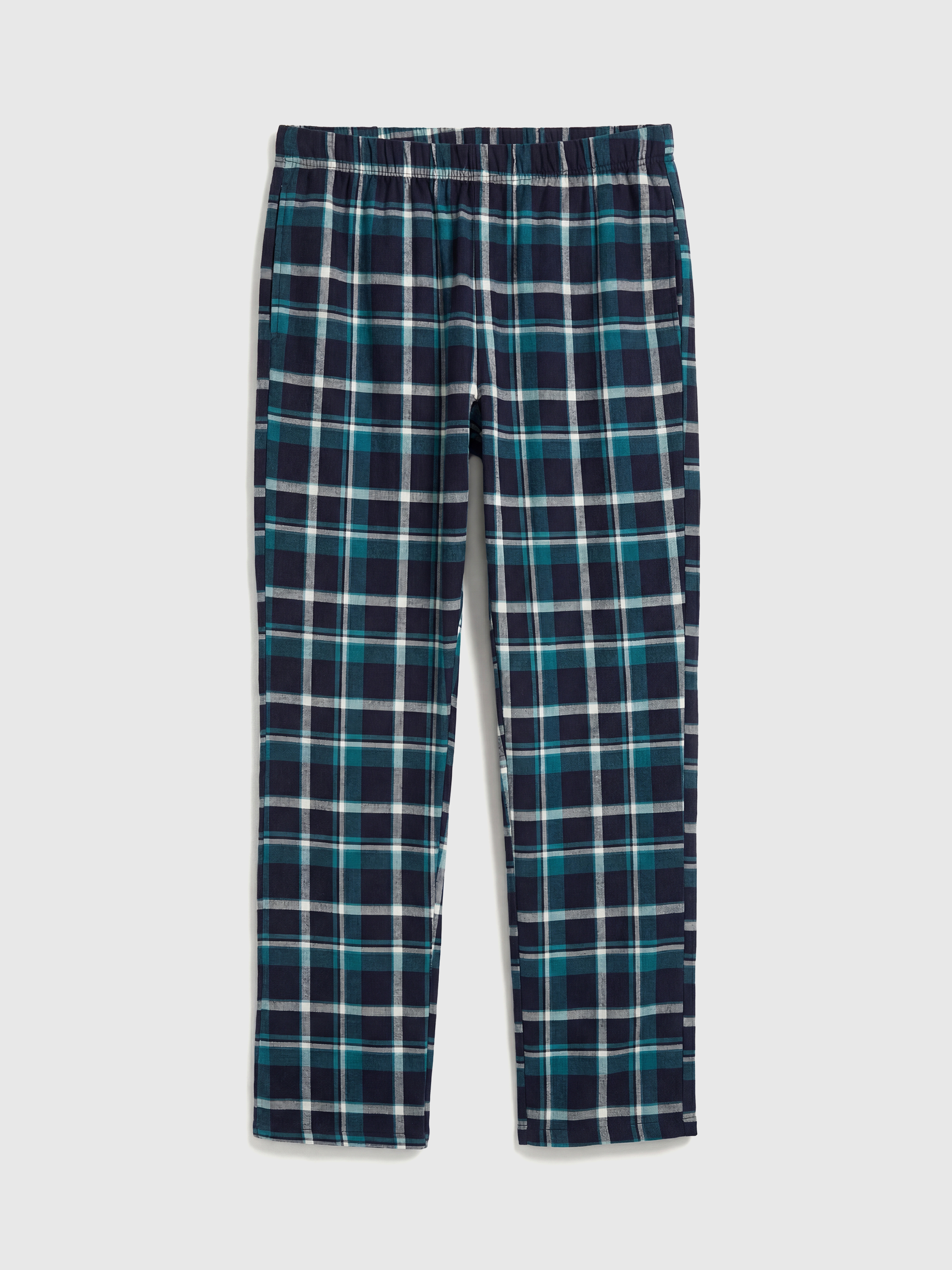 Petrol Standart Kalıp Ekose Erkek Pijama Takımı-3