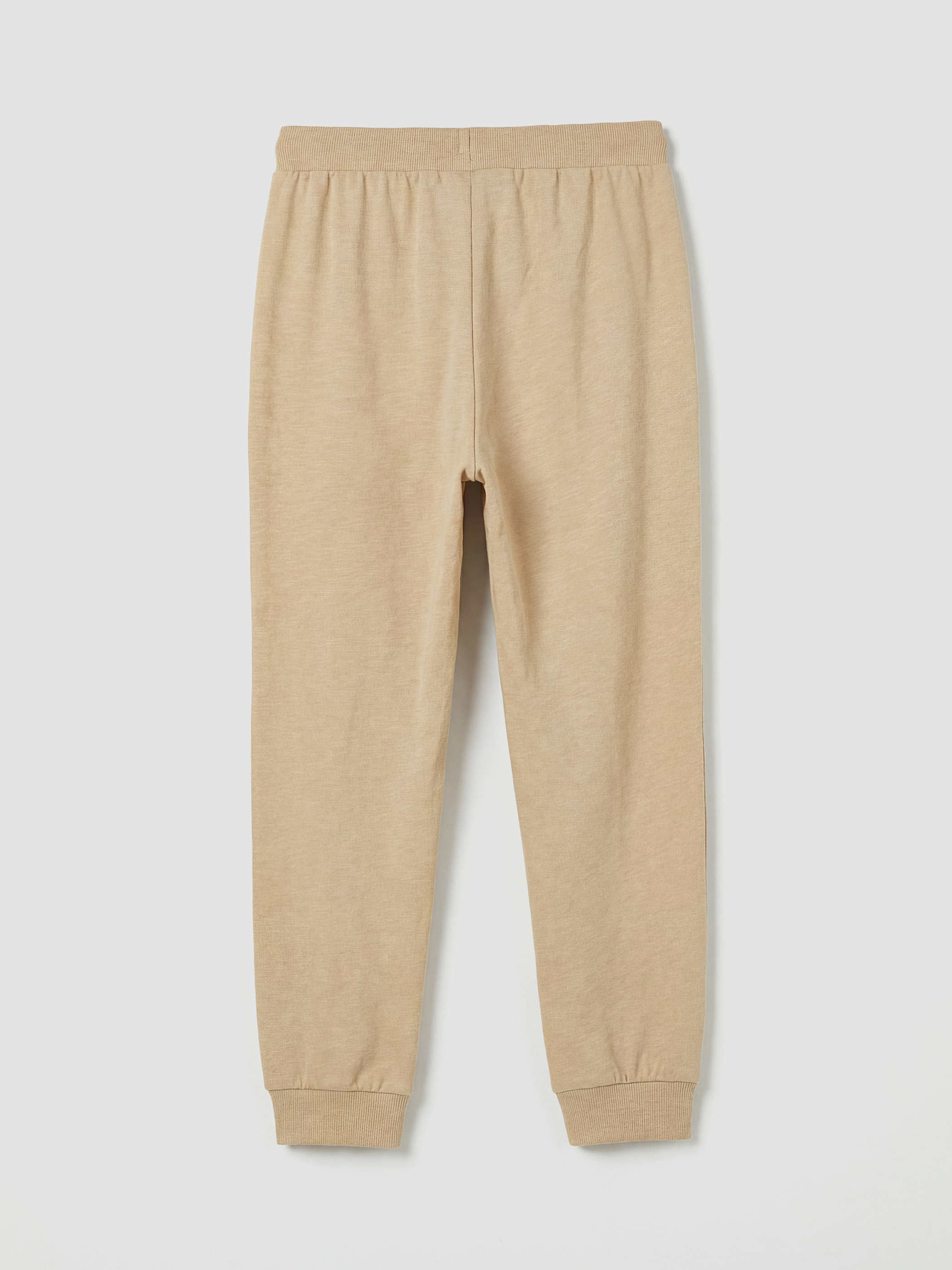 Bej Beli Lastikli Erkek Çocuk Jogger Eşofman Altı-1