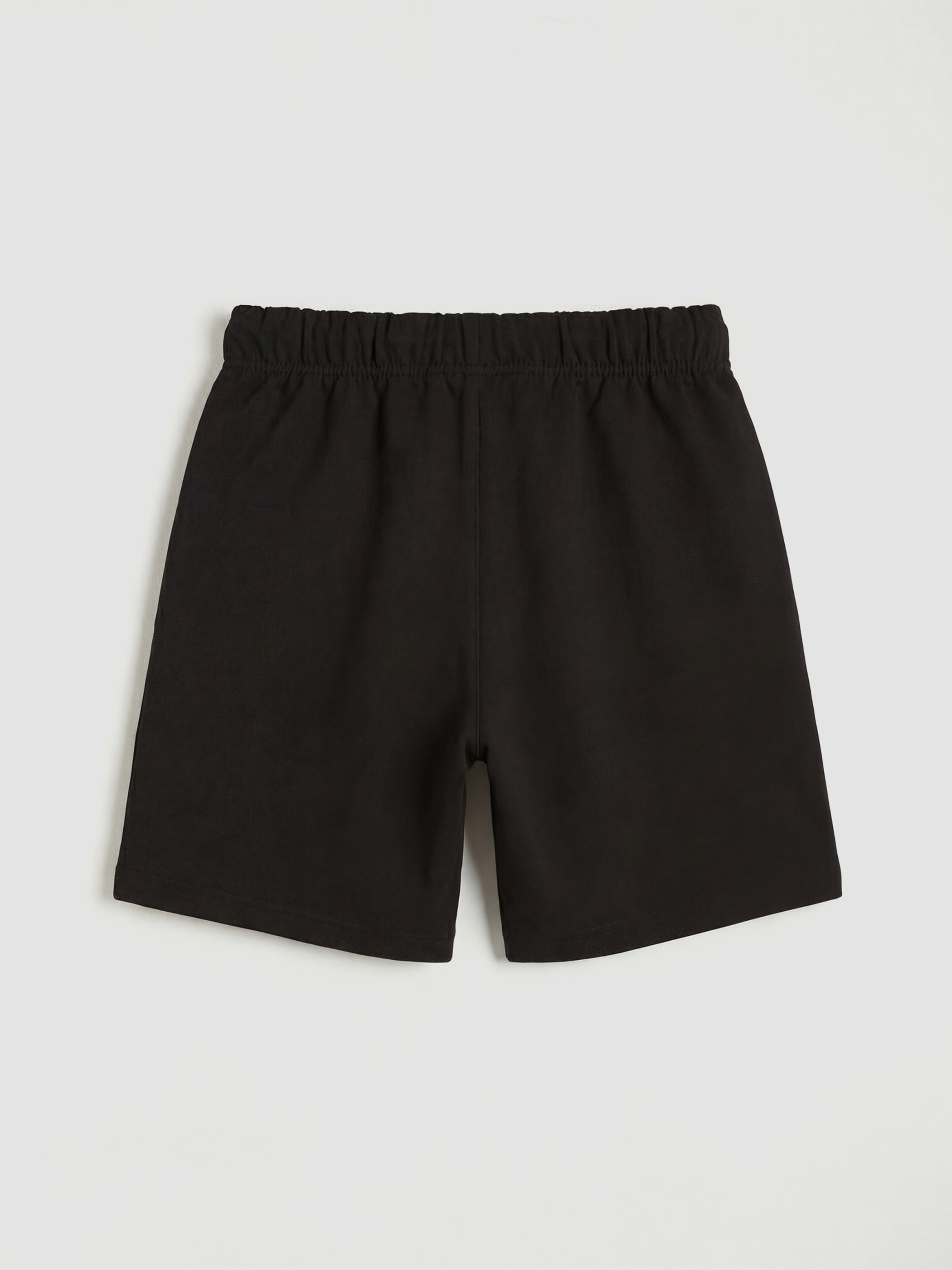 Siyah Beli Lastikli Erkek Çocuk Şort-1