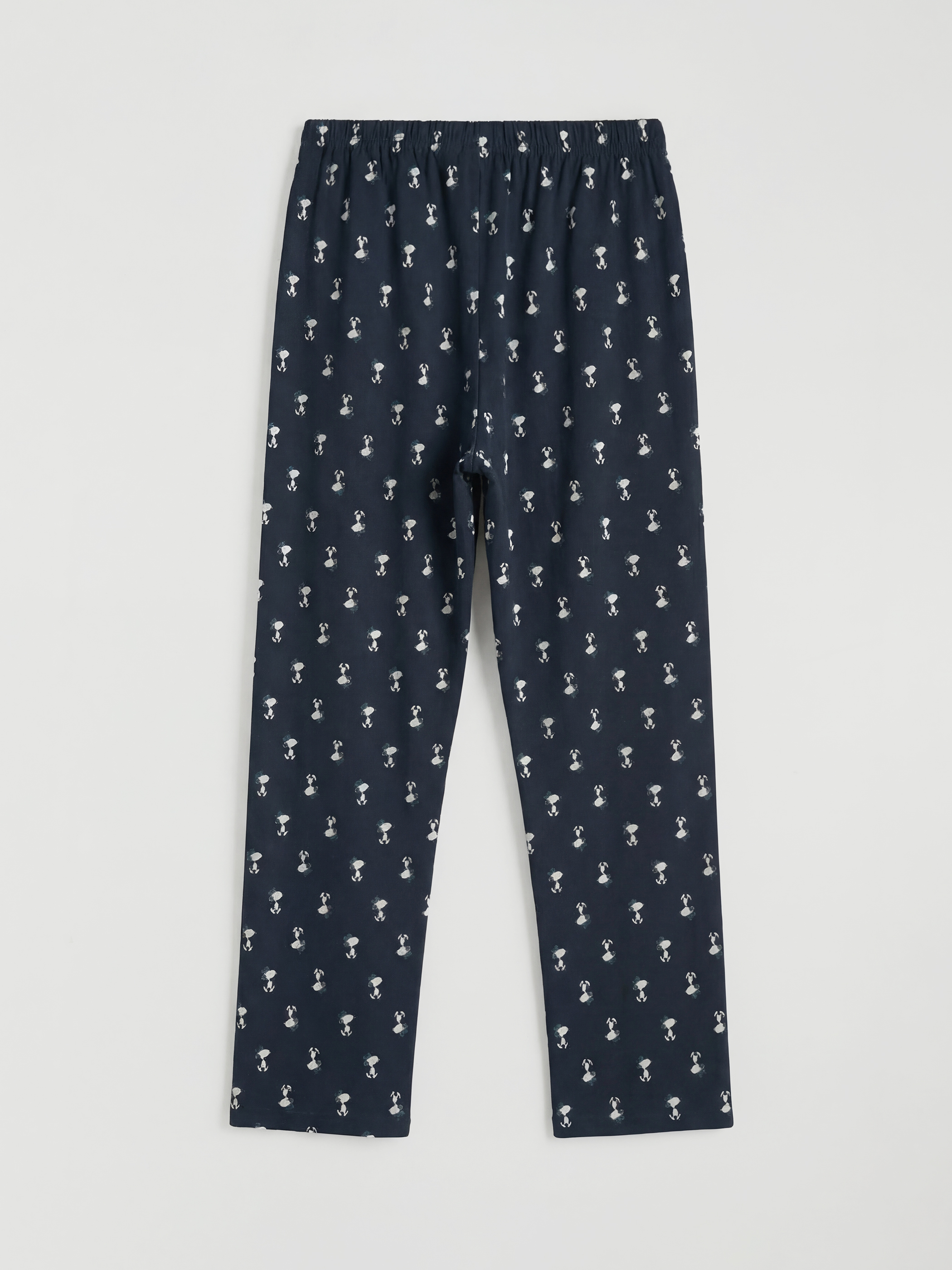 Lacivert  Regular Fit Snoopy Baskılı Erkek Pijama Takımı-4