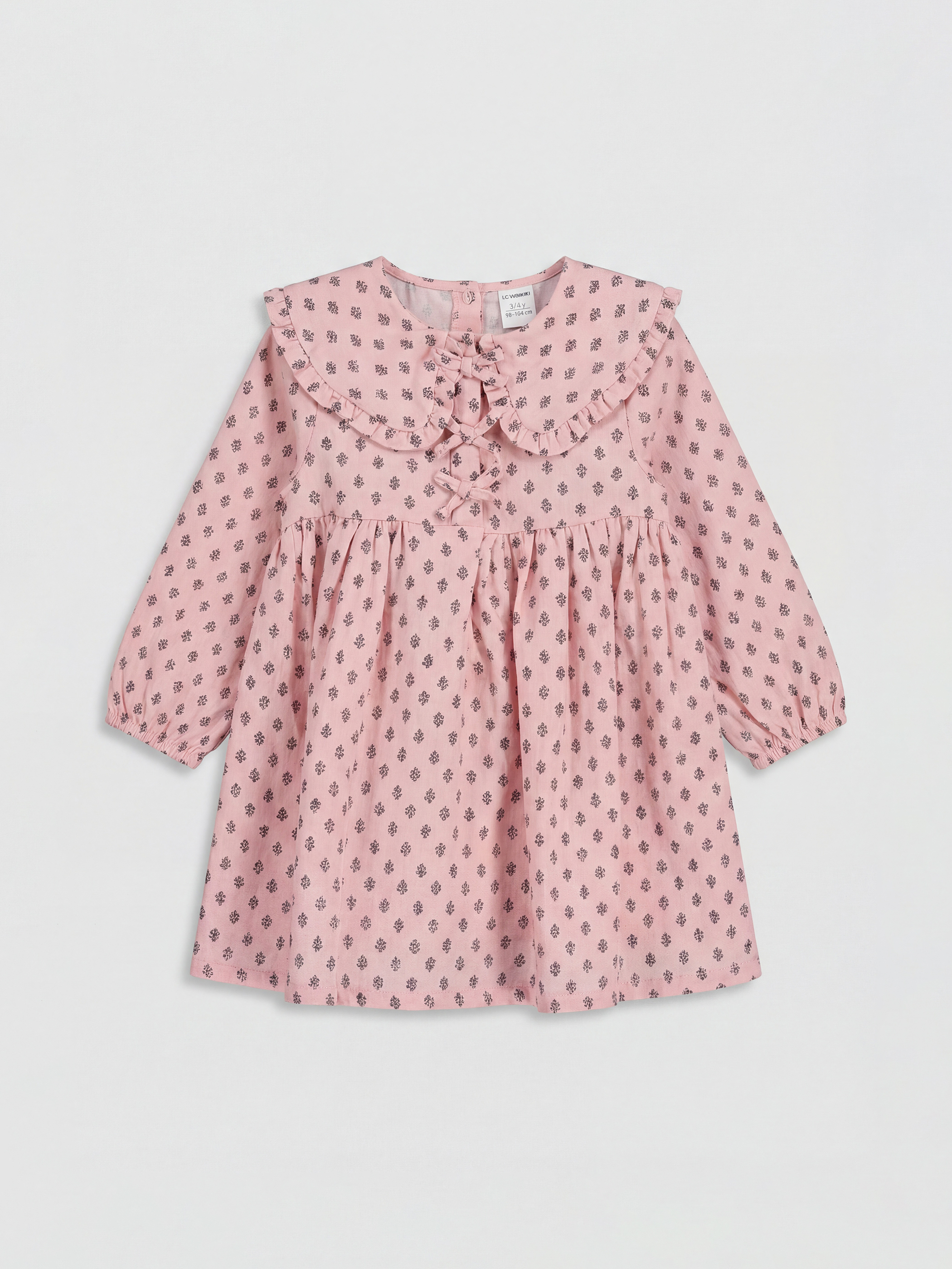 LCW Kids Peter Pan Collar Girls' Ruffled Dress