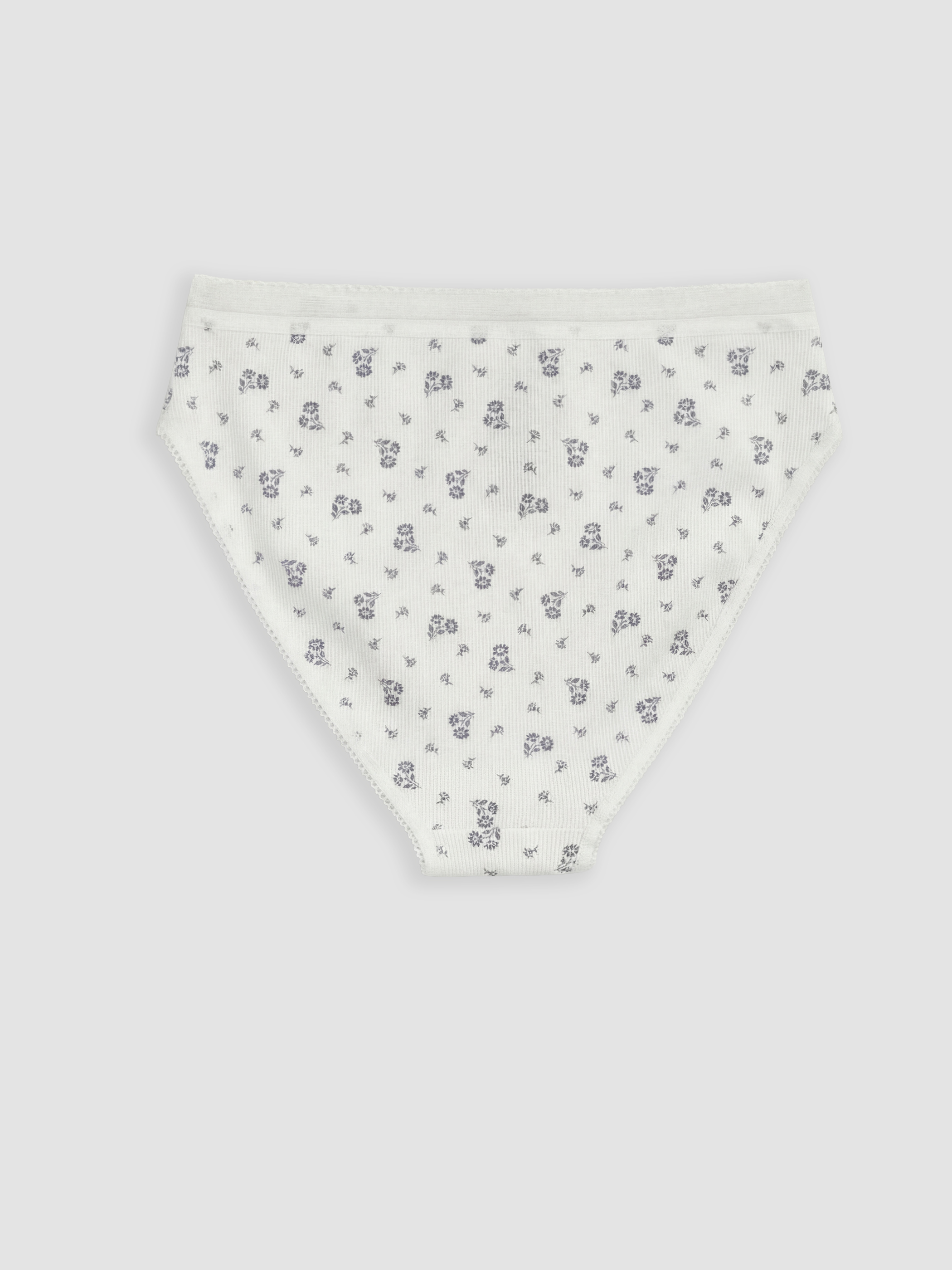 Ekru Dantel Detaylı Çiçekli Bikini Külot 2'li-3