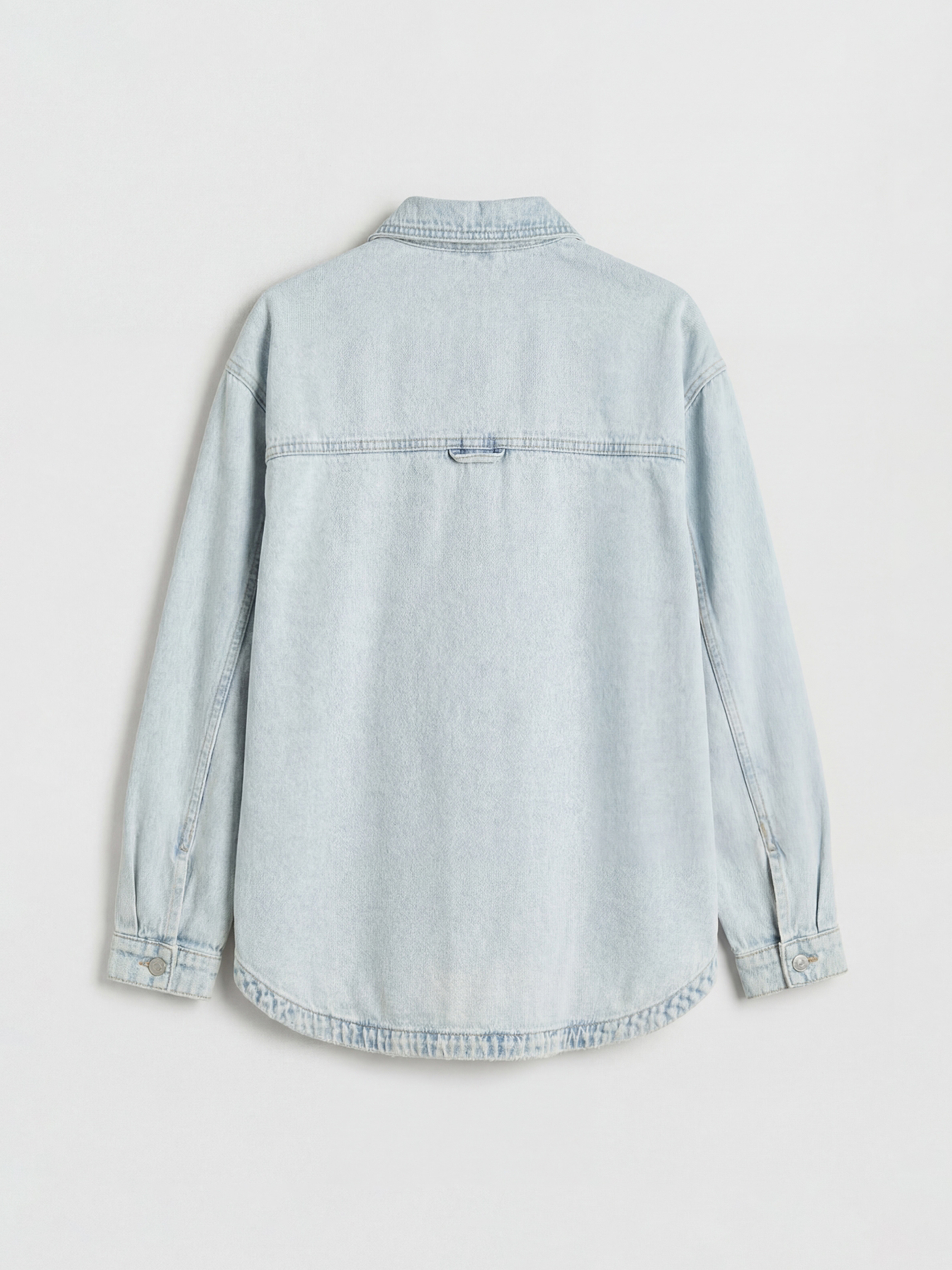 Γυναίκα ΜΠΛΕ Τζιν πουκάμισο-2