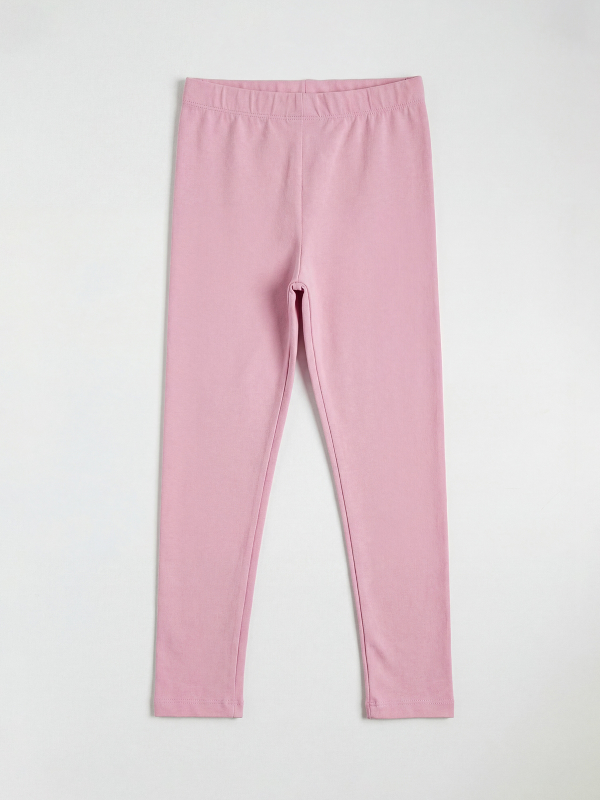 Pembe Beli Lastikli Kız Çocuk Tayt-1