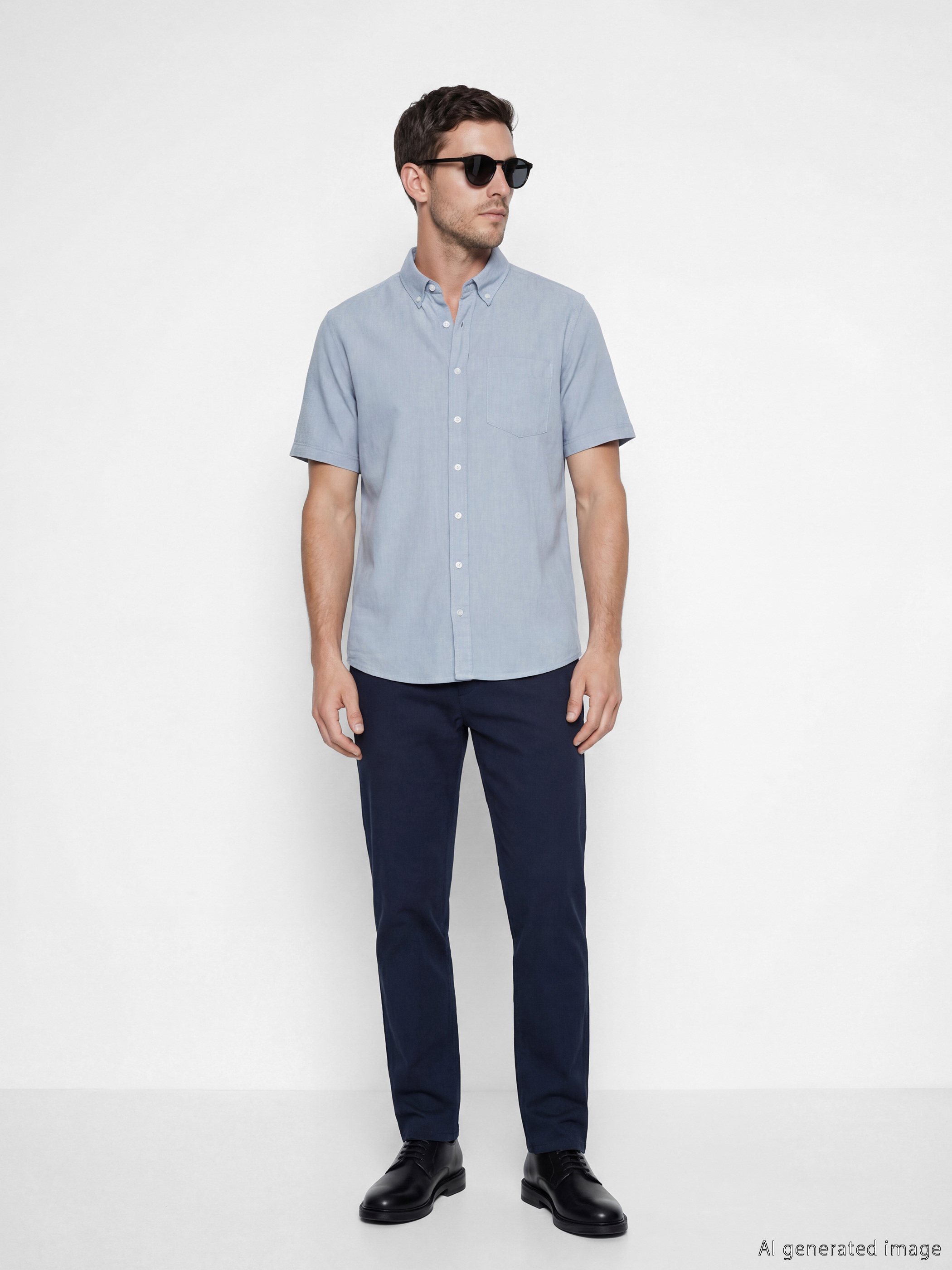 Mavi Regular Fit Armürlü Erkek Gömlek-1