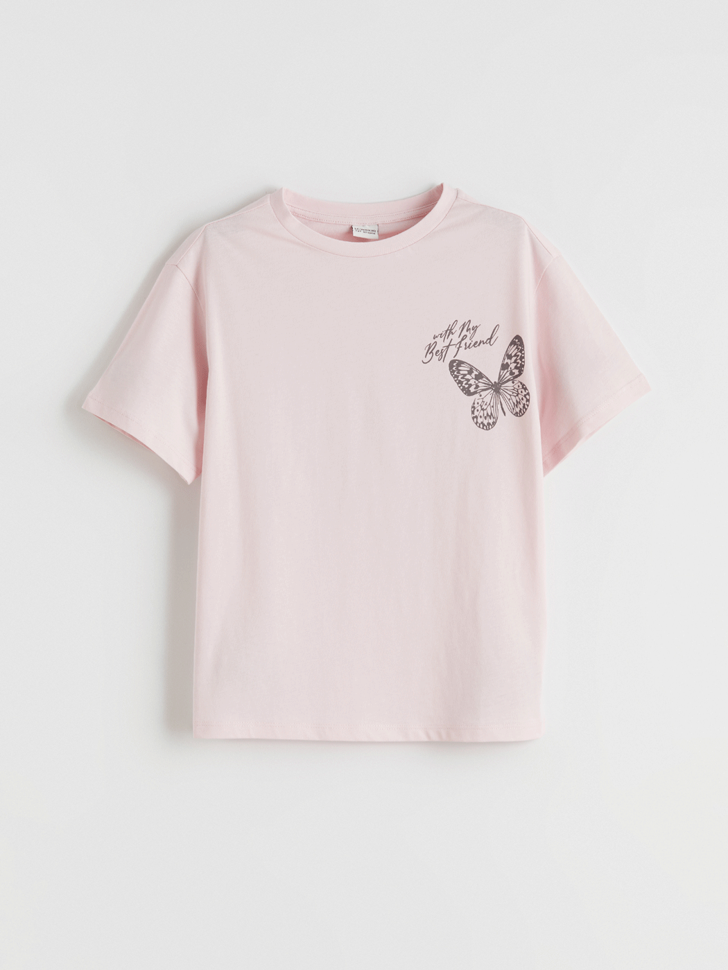 LCW Kids Kelebek Baskılı Kız Çocuk Tişört - S6AI44Z4-FW2