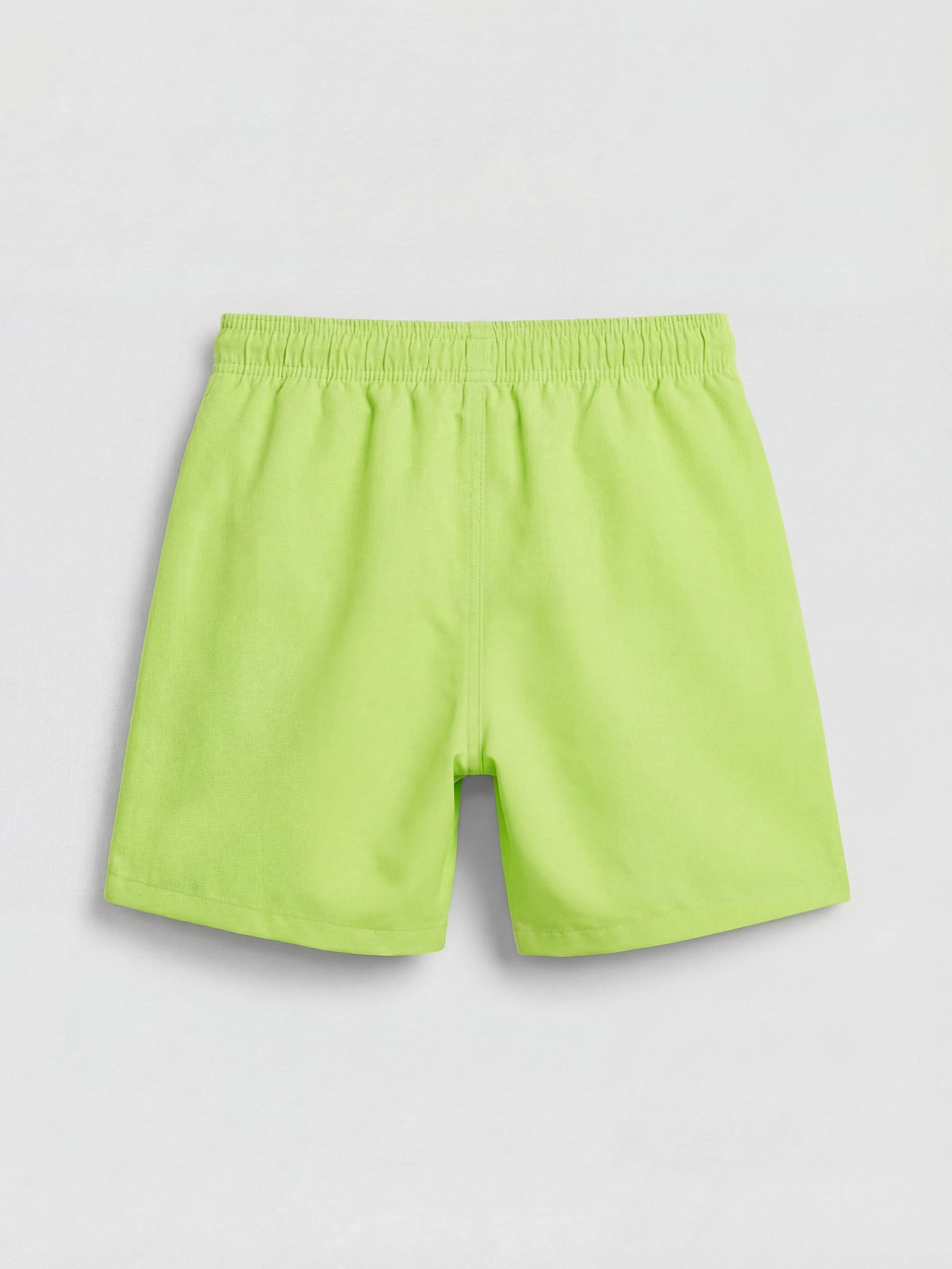 Yeşil Beli Lastikli Erkek Çocuk Deniz Şortu-2