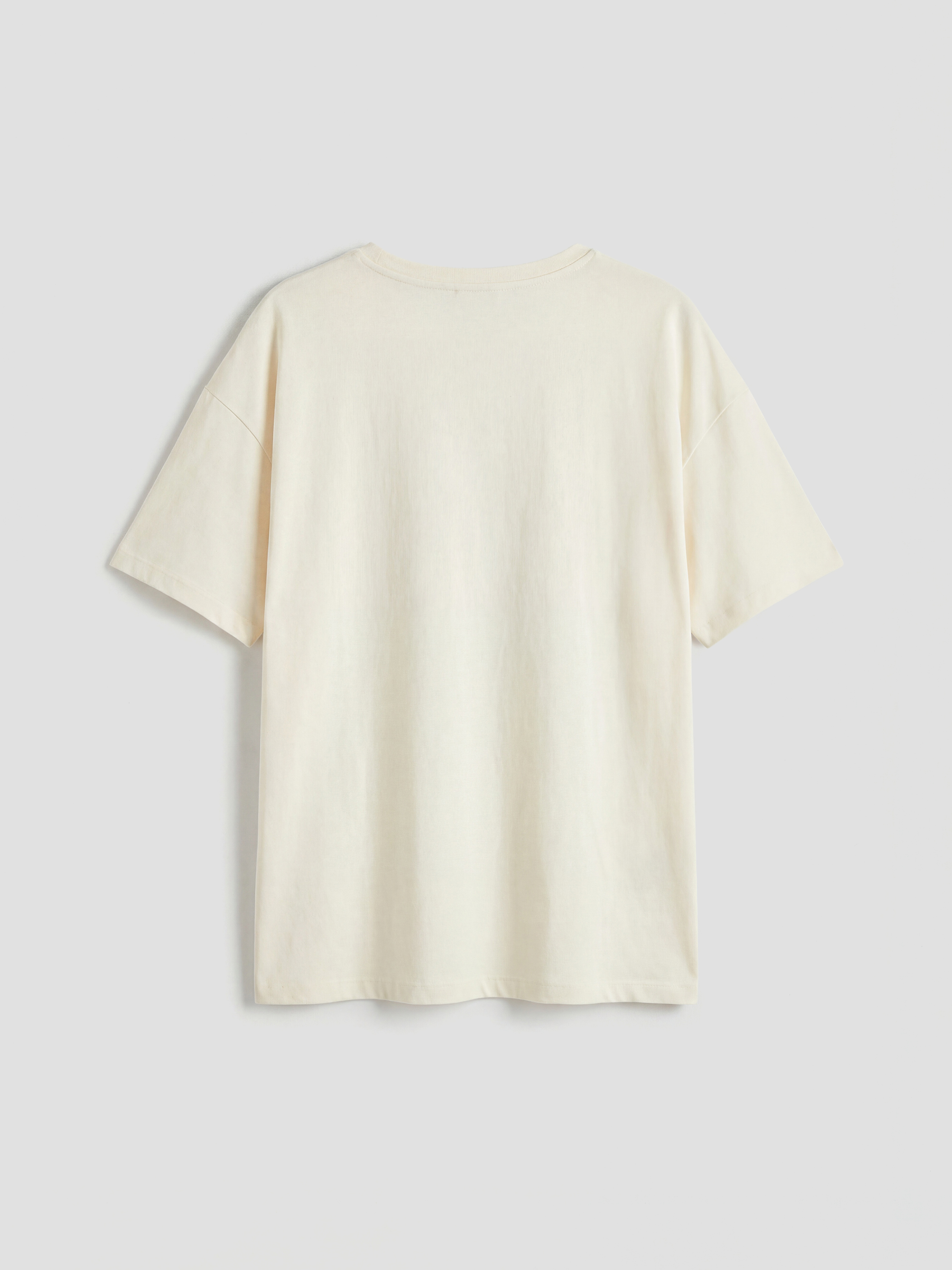 Ekru Bisiklet Yaka Baskılı Kadın Pijama Takımı-2