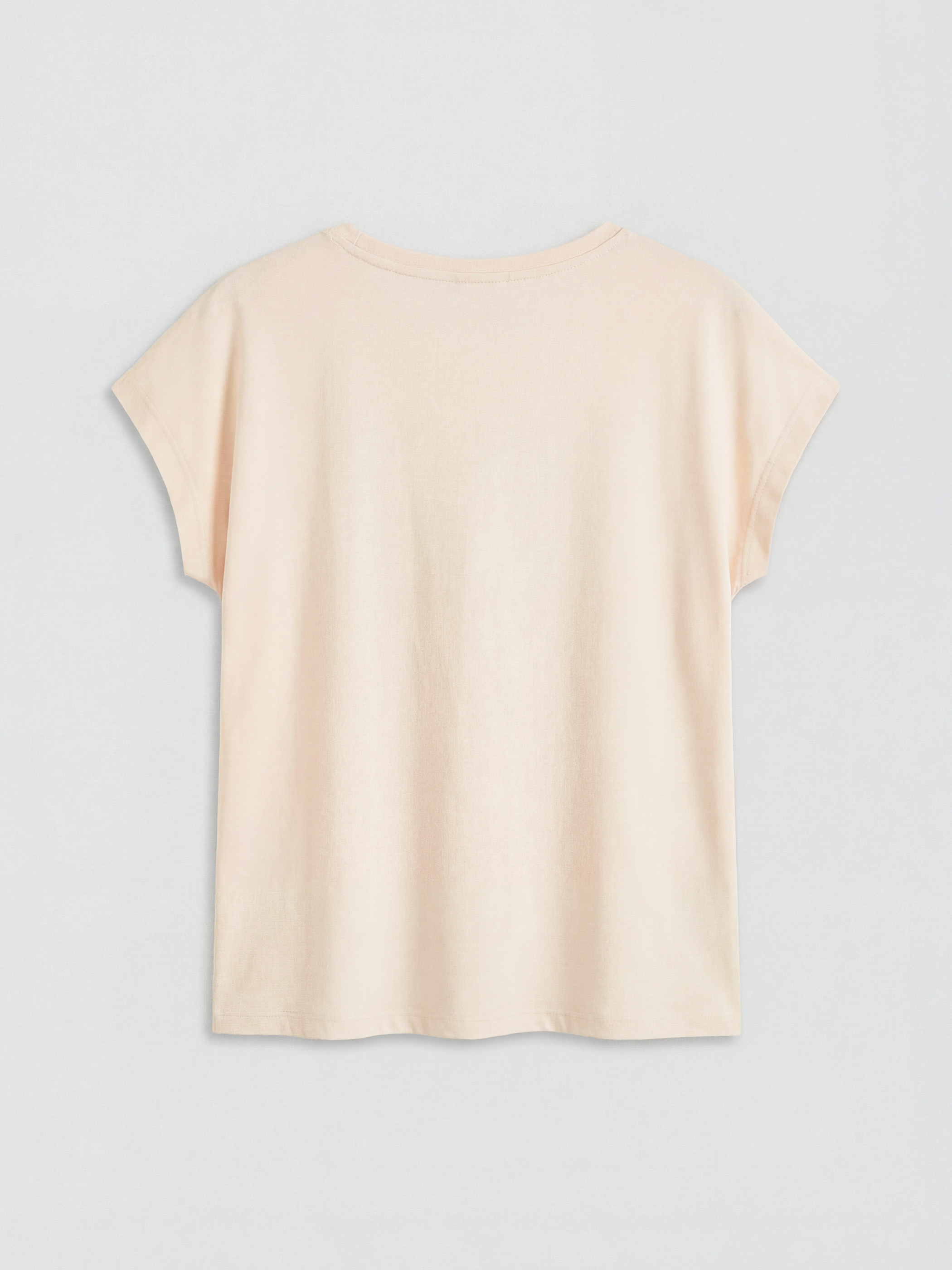 Ekru Bisiklet Yaka Baskılı Kadın Pijama Takım-2