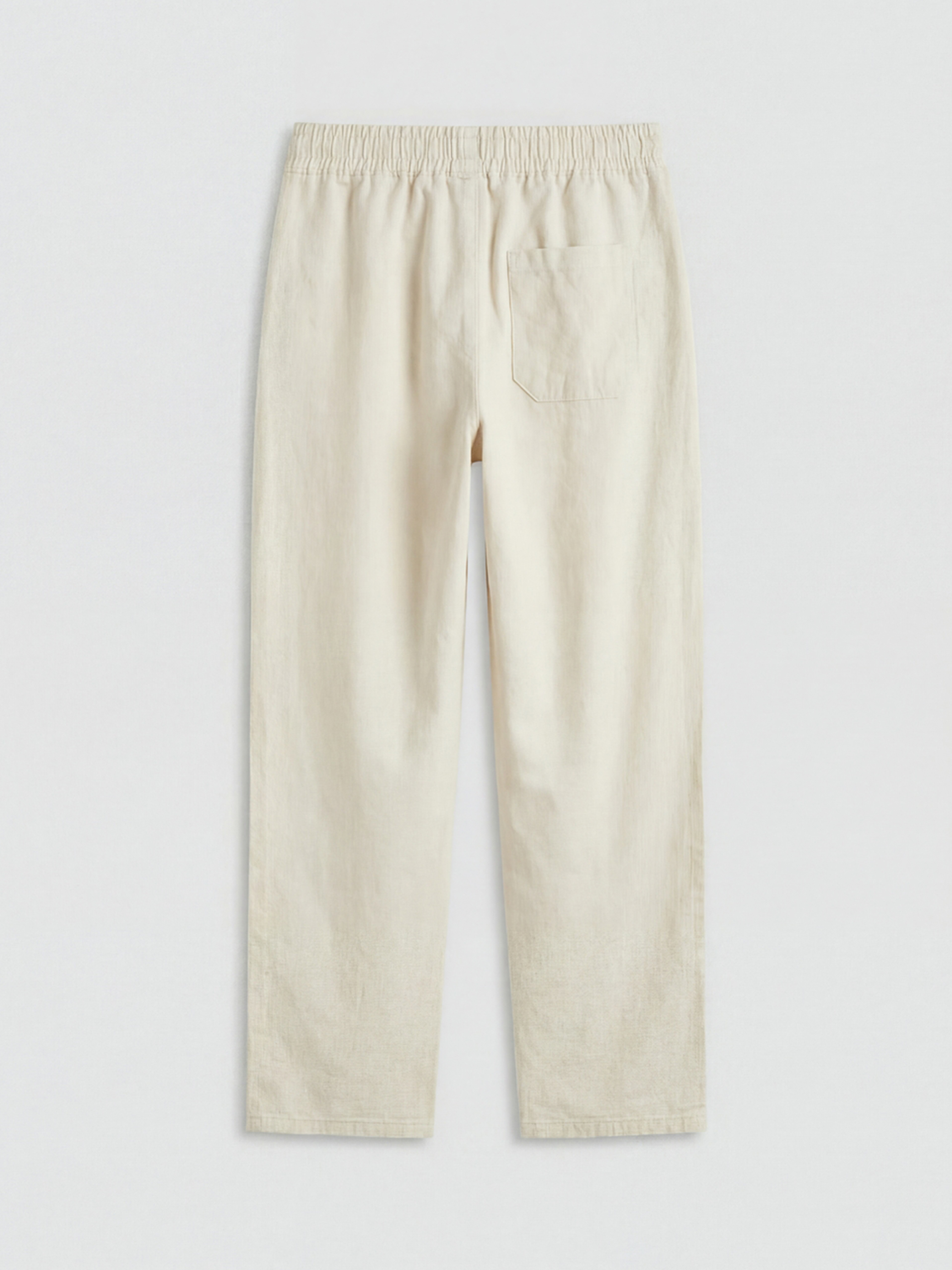 Ekru Erkek Çocuk Keten Karışımlı Pantolon-1