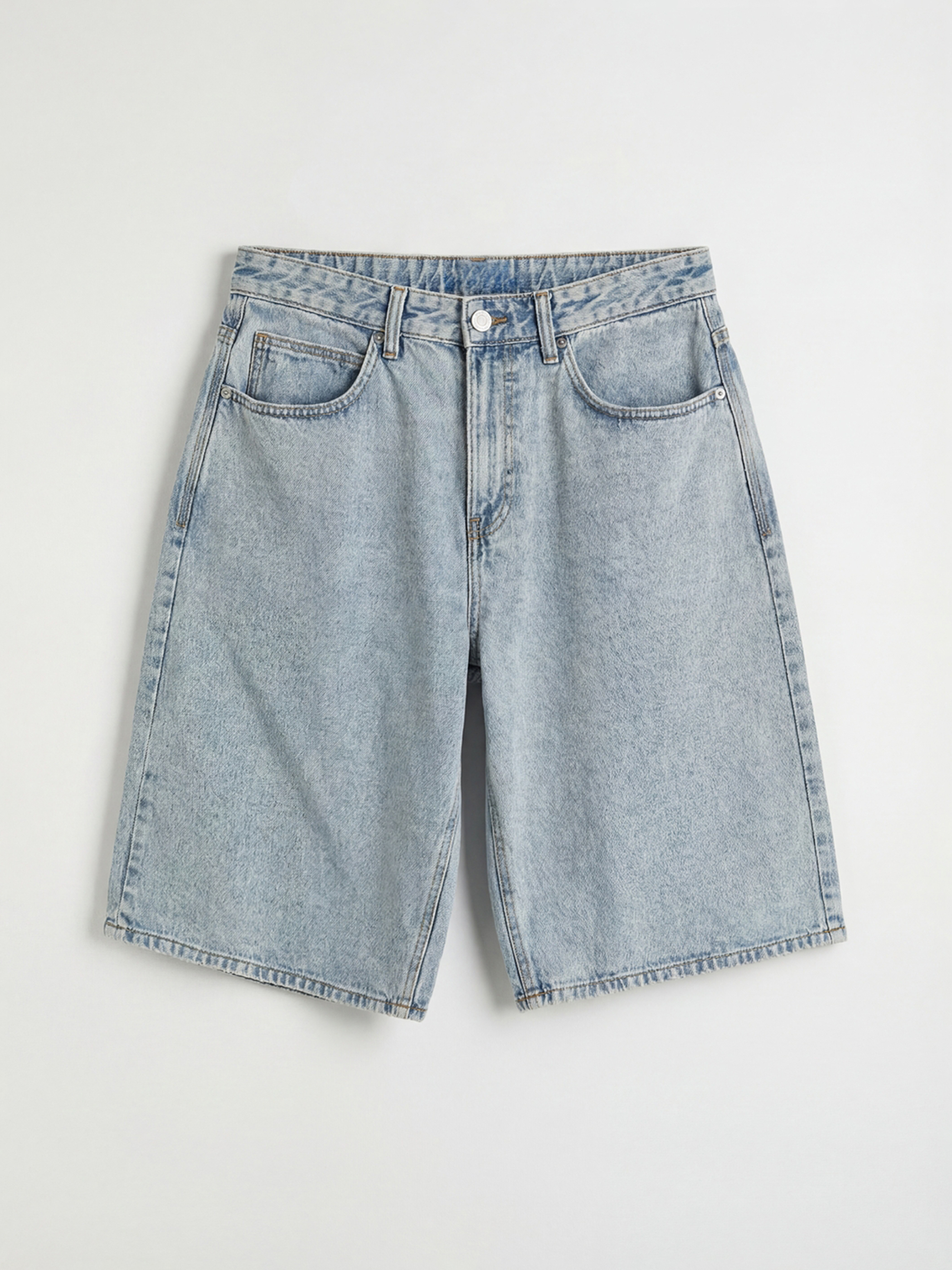 Man INDIGO Denim Shorts-4