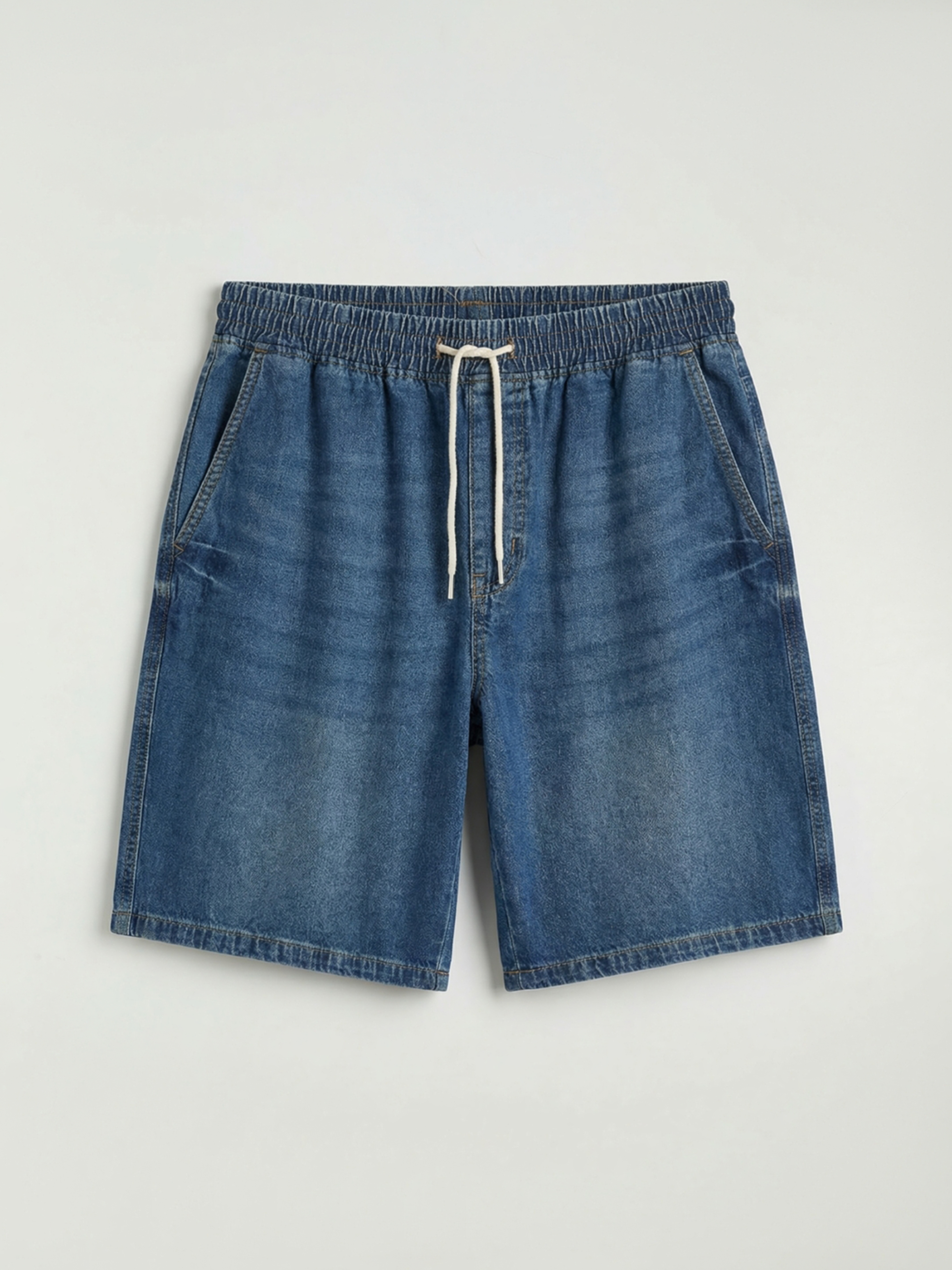 Man INDIGO Denim Shorts-4