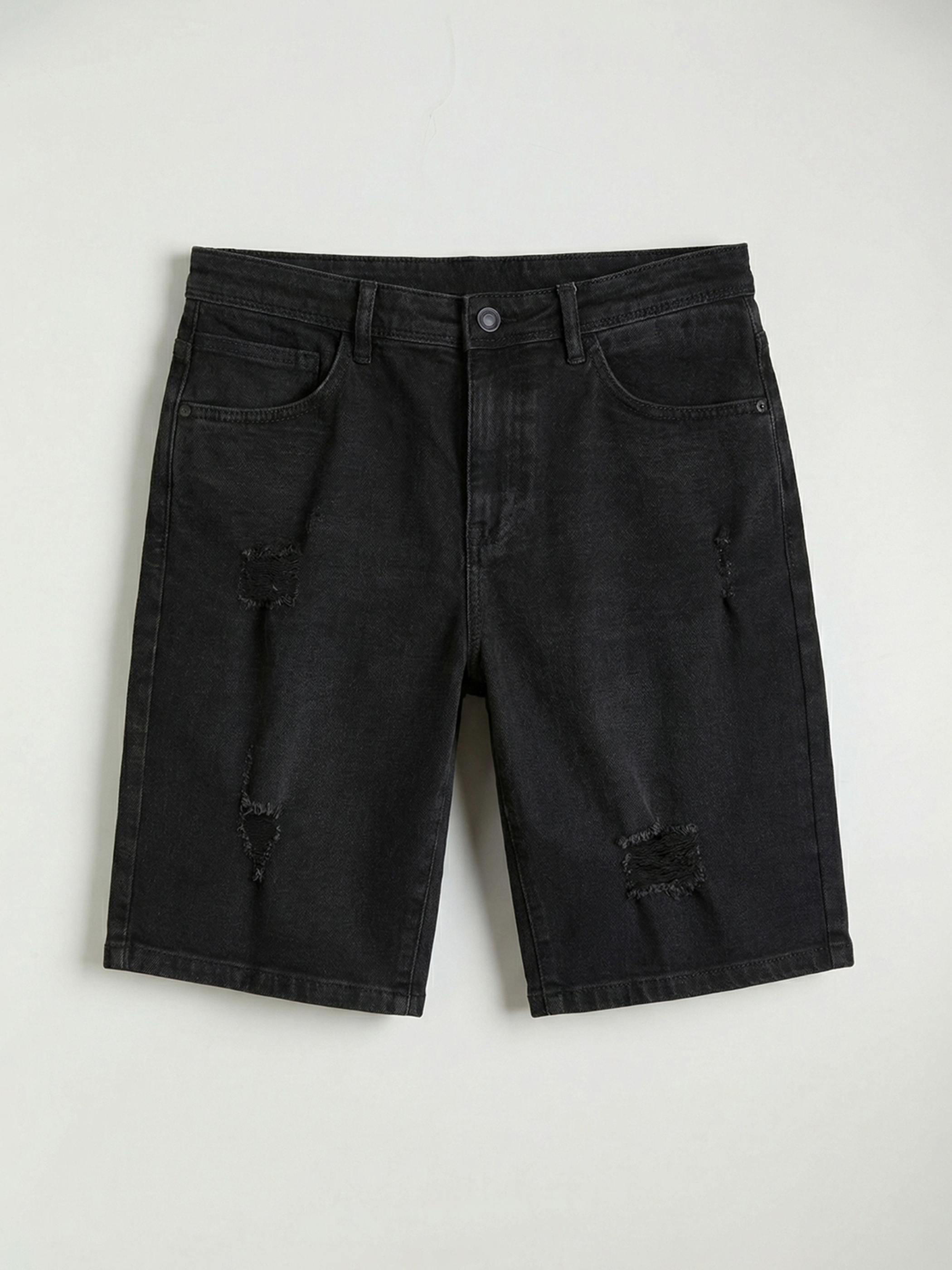 Man BLACK Denim Shorts-3