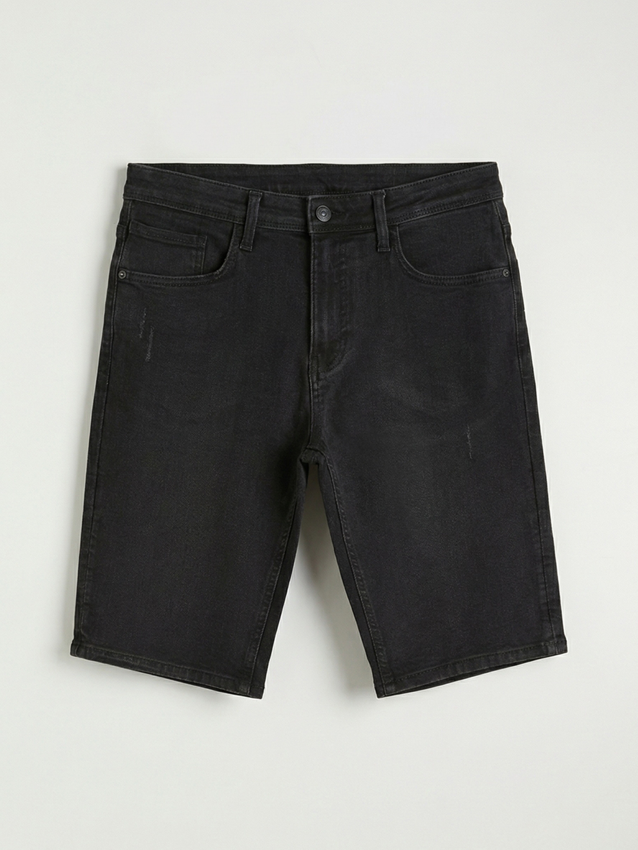 Slim Fit Men's Denim Shorts-4