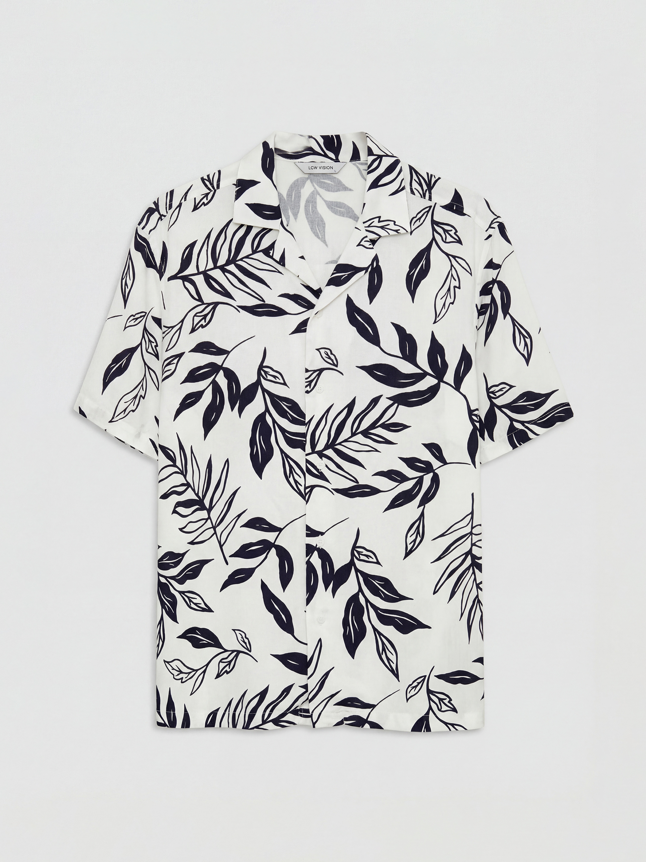 قميص رجالي بقصة عادية منقوش مصنوع من الفيسكوز-4