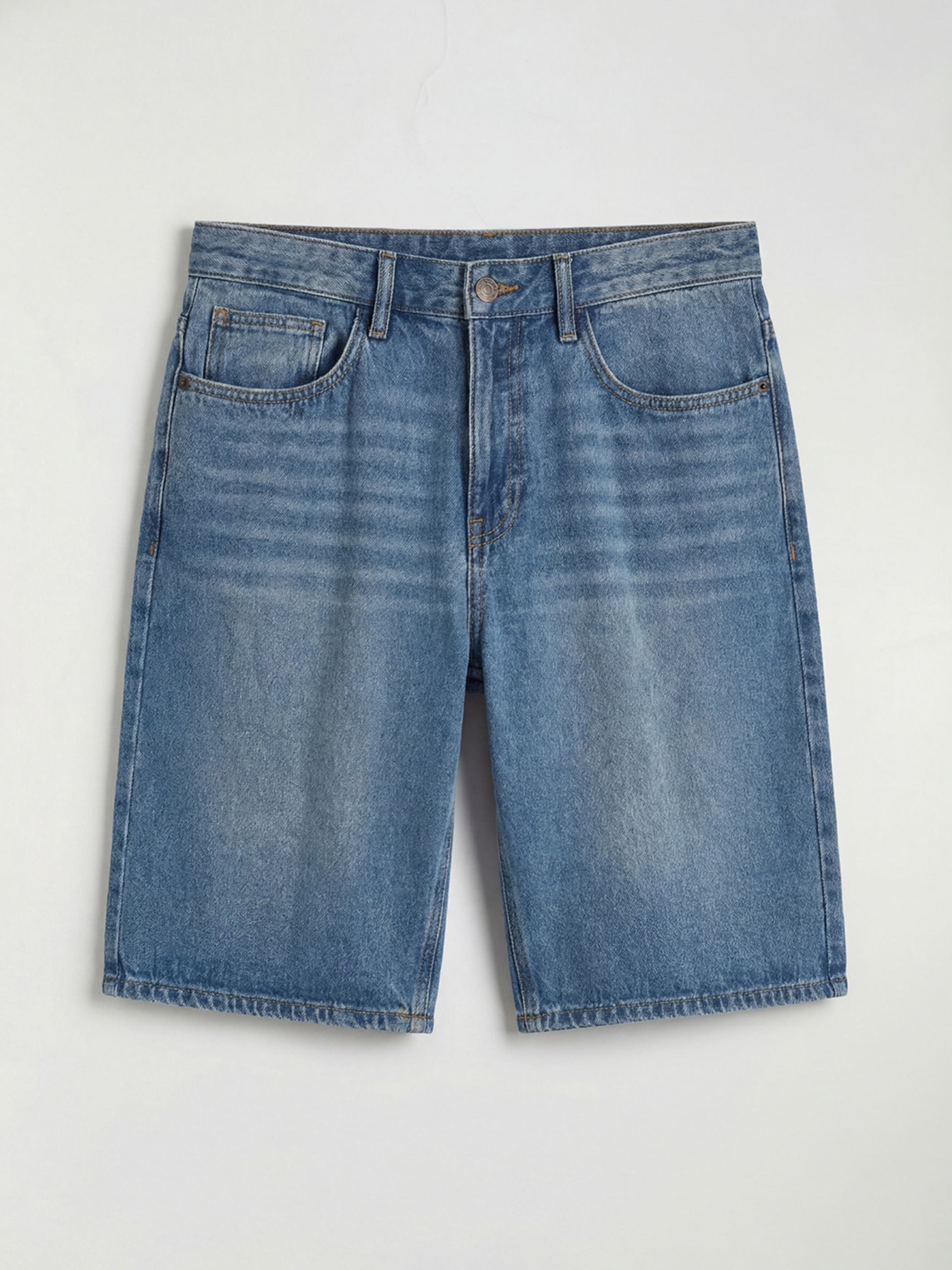 Man INDIGO Denim Shorts-4