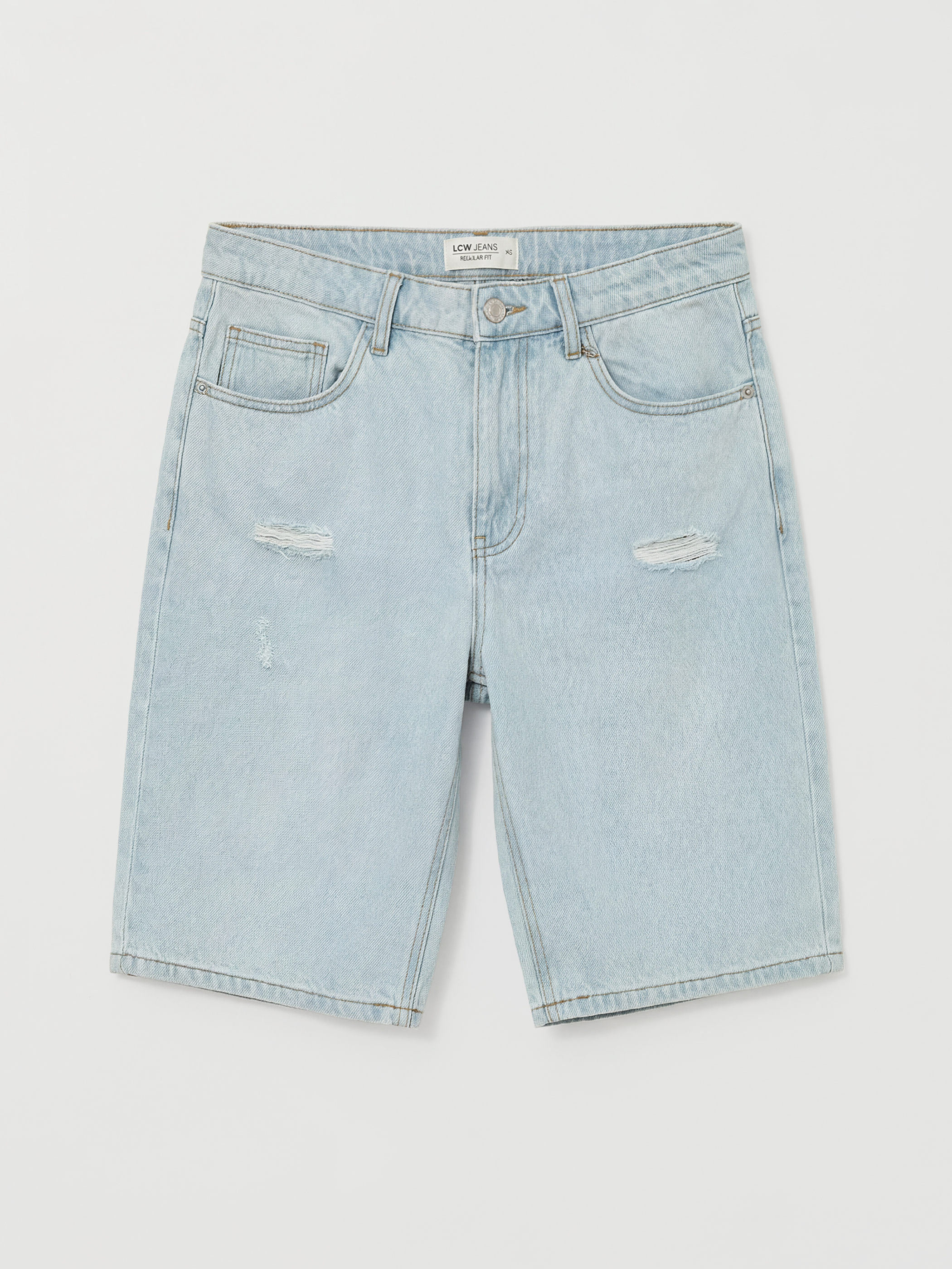 Man INDIGO Denim Shorts-4