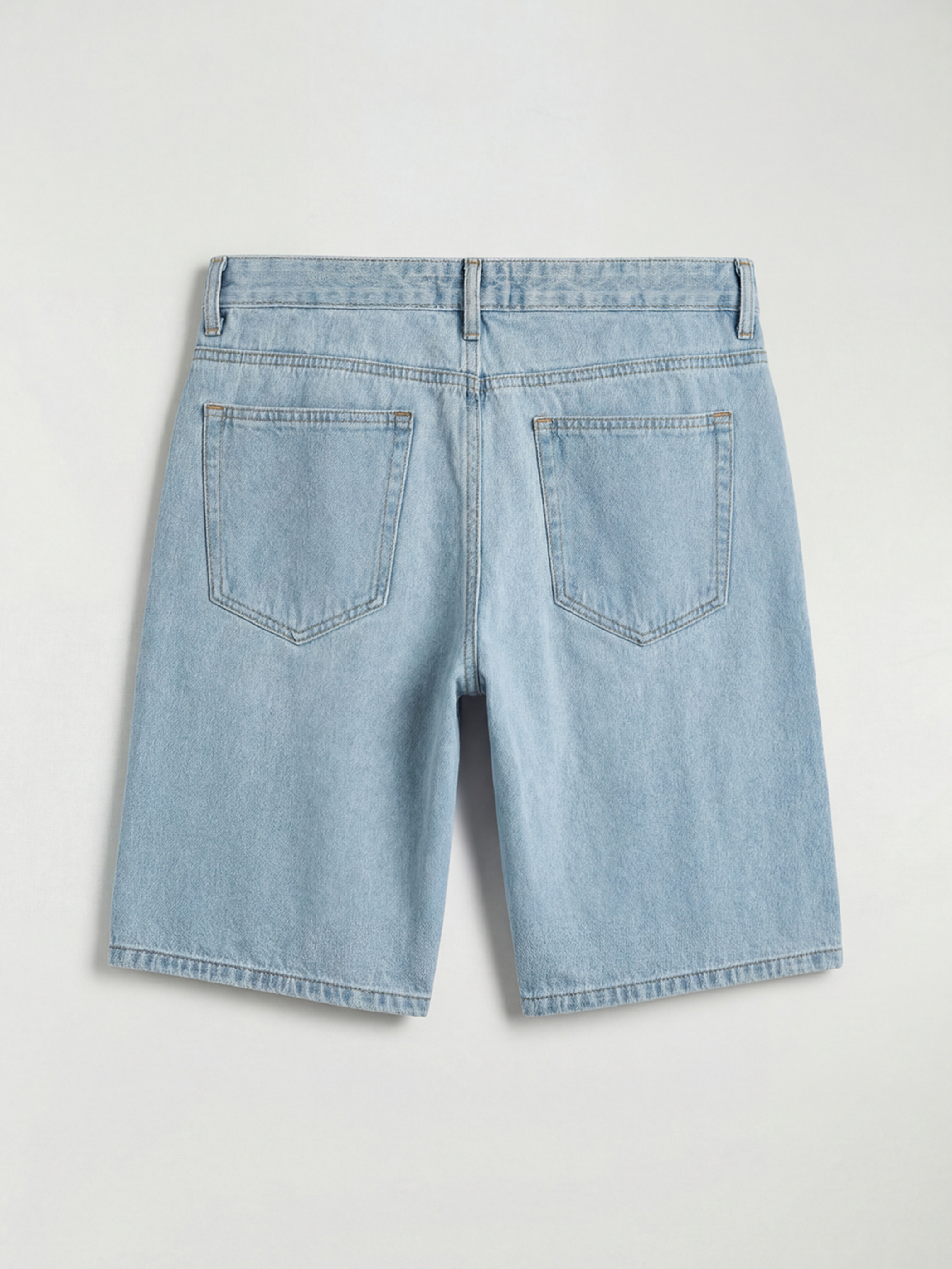 მამაკაცები მუქი ლურჯი ჯინსის შორტები-5