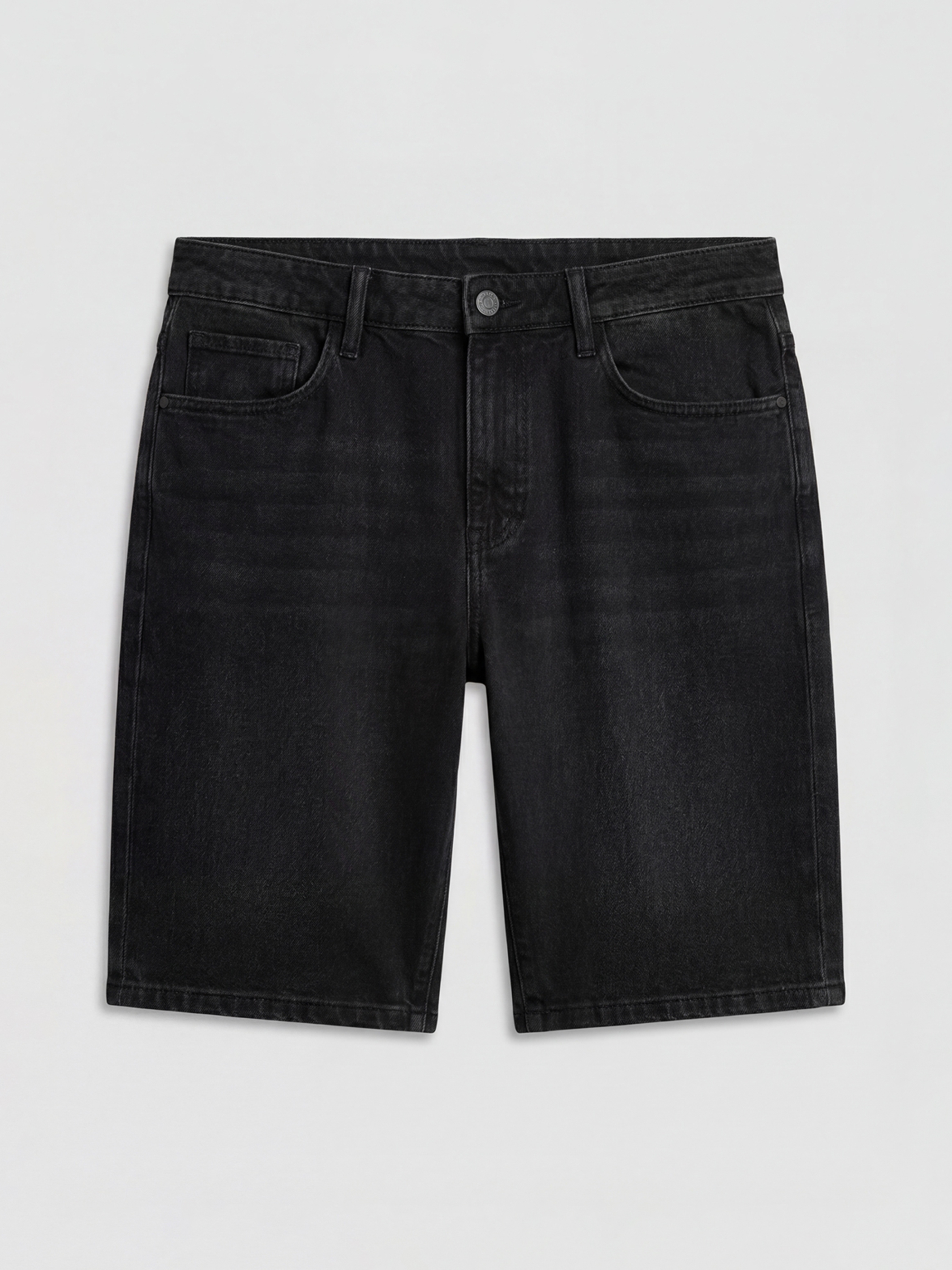 Mann SCHWARZ Denim-Shorts-4