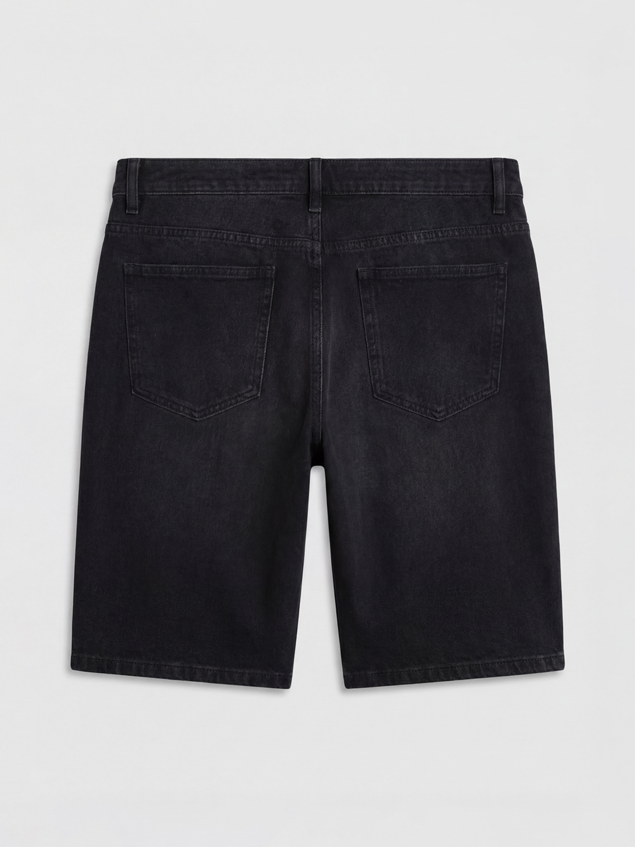 Mann SCHWARZ Denim-Shorts-5