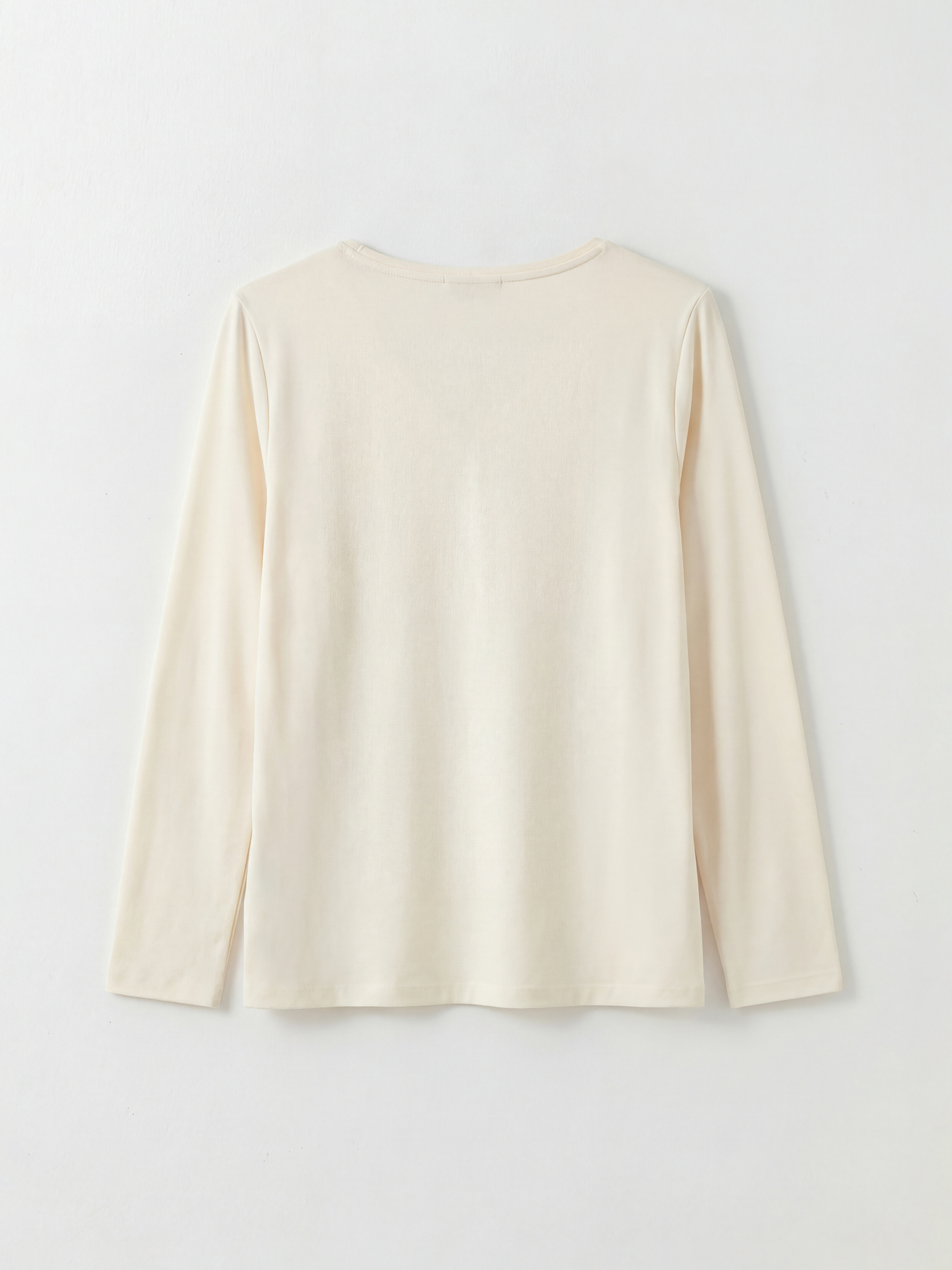 Ekru V Yaka Kadın Pijama Üstü-1