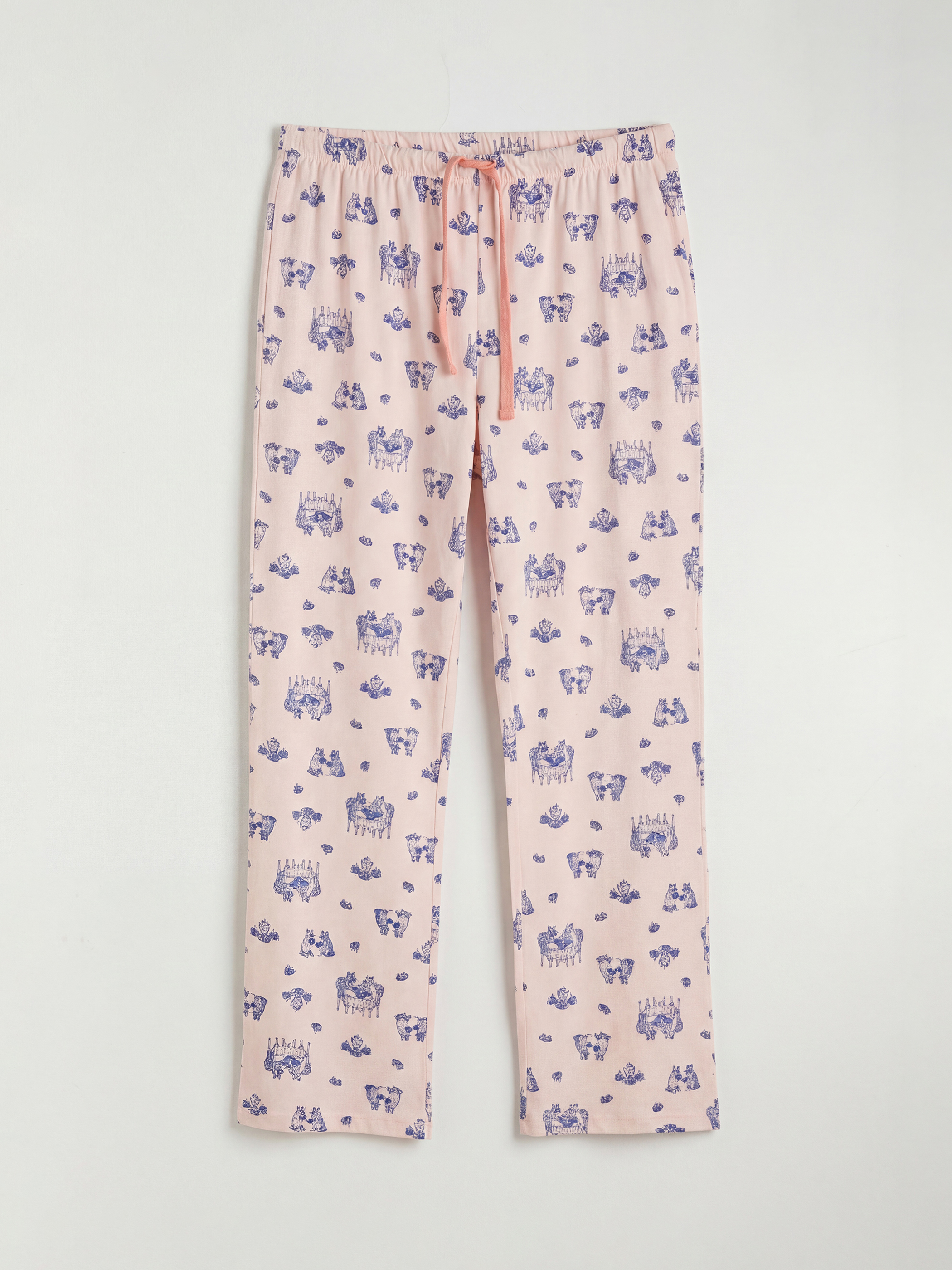 Set de pijamale imprimat pentru femei cu decolteu în V-7