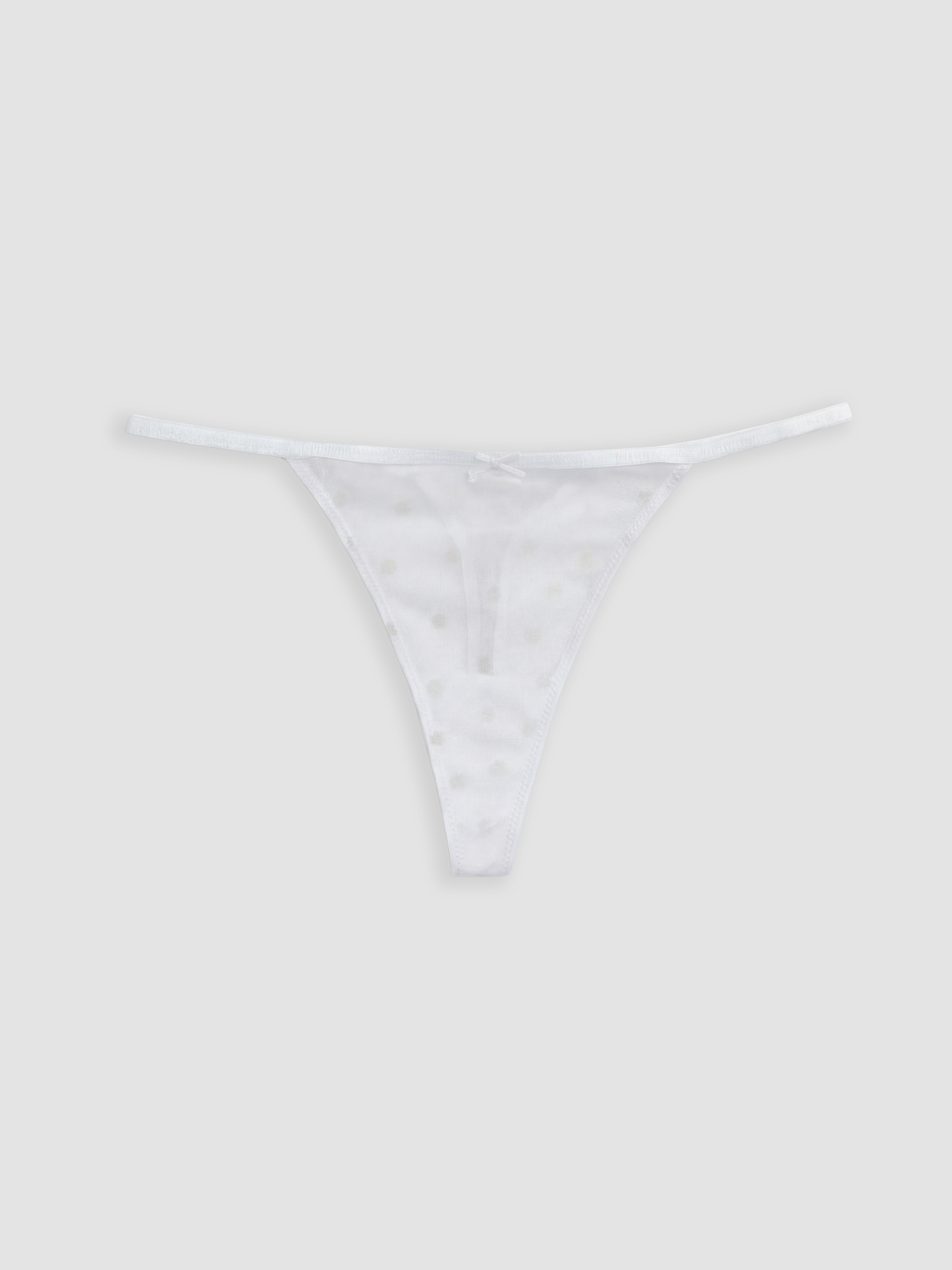 Beyaz Desenli Fantezi Tanga Külot 2'li-2