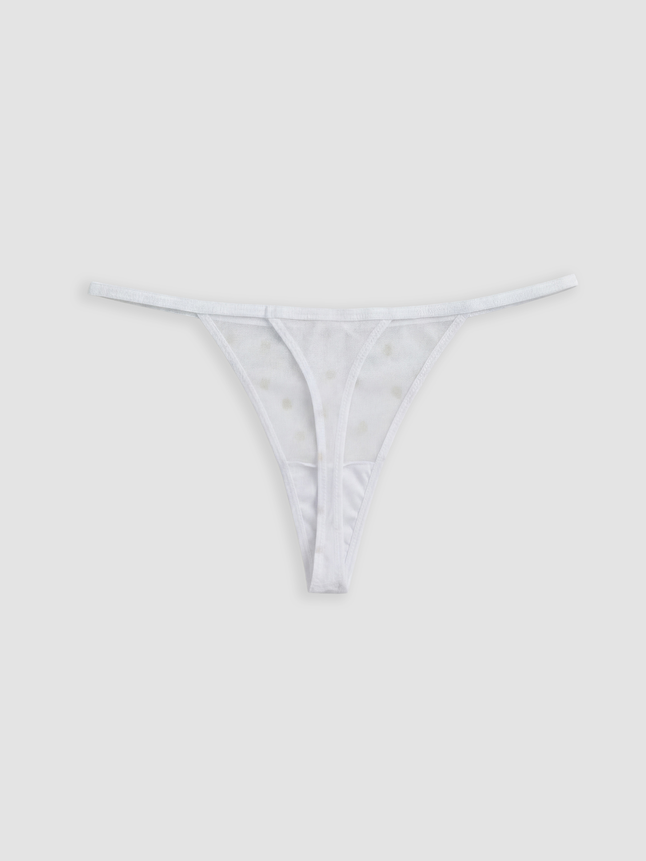 Beyaz Desenli Fantezi Tanga Külot 2'li-3