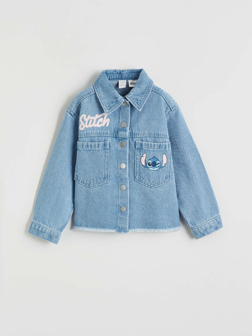 LCW Kids Dečja teksas jakna sa šavovima i printom anđela - S6AQ60Z1-LR1