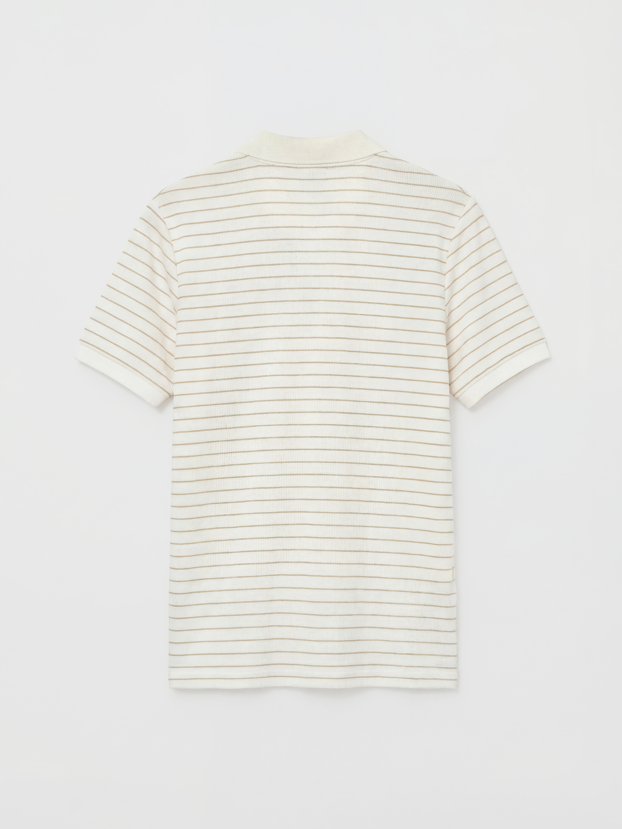 Polo Collar Striped Pique Men's T-Shirt-6
