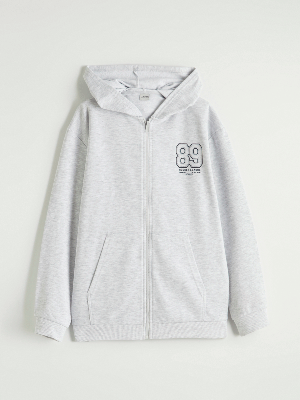 LCW Kids Baskılı Kapüşonlu Erkek Çocuk Fermuarlı Sweatshirt - S6AS11Z4-DD0