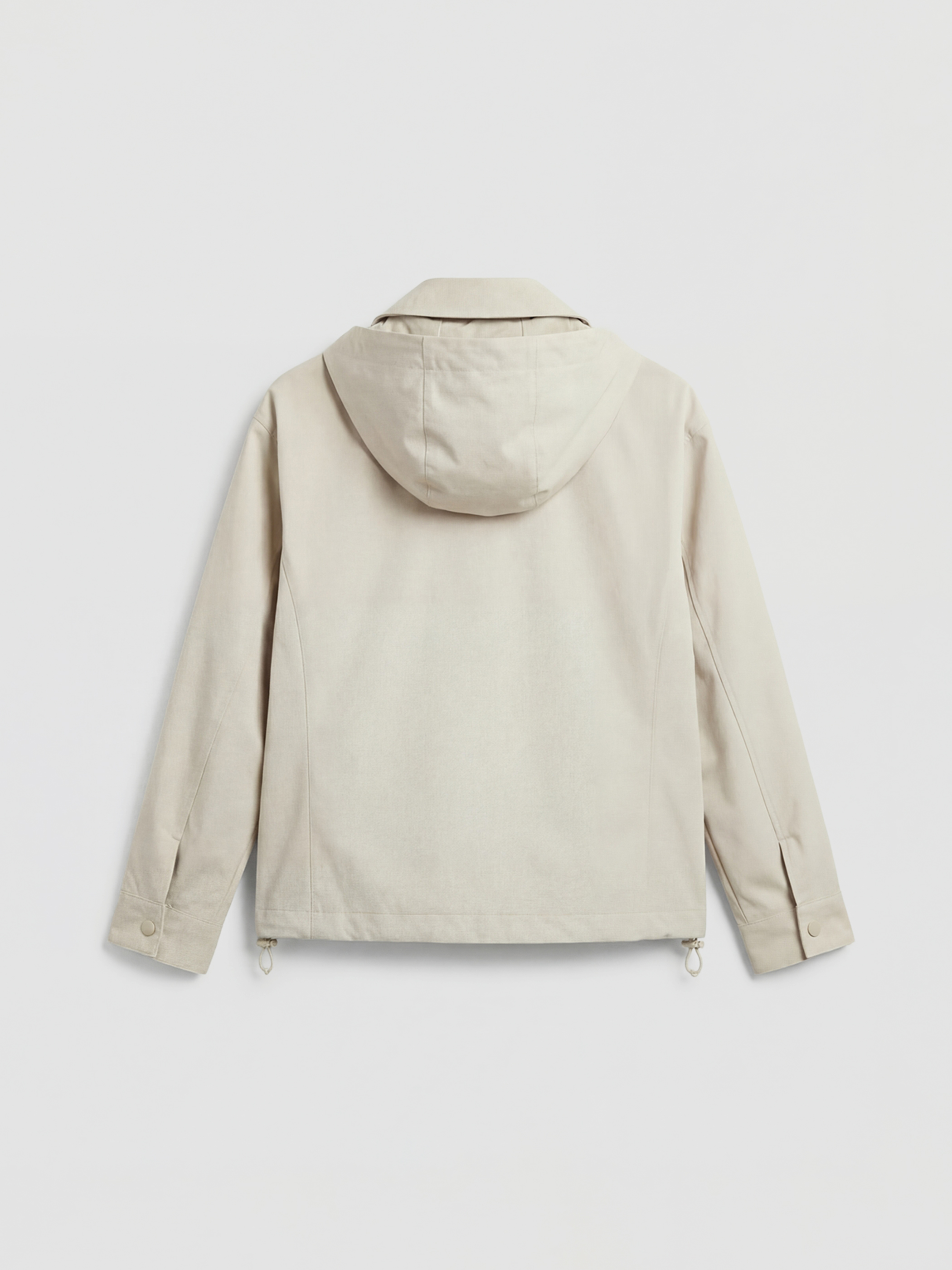 Bej Kapüşonlu Oversize Kadın Ceket-6