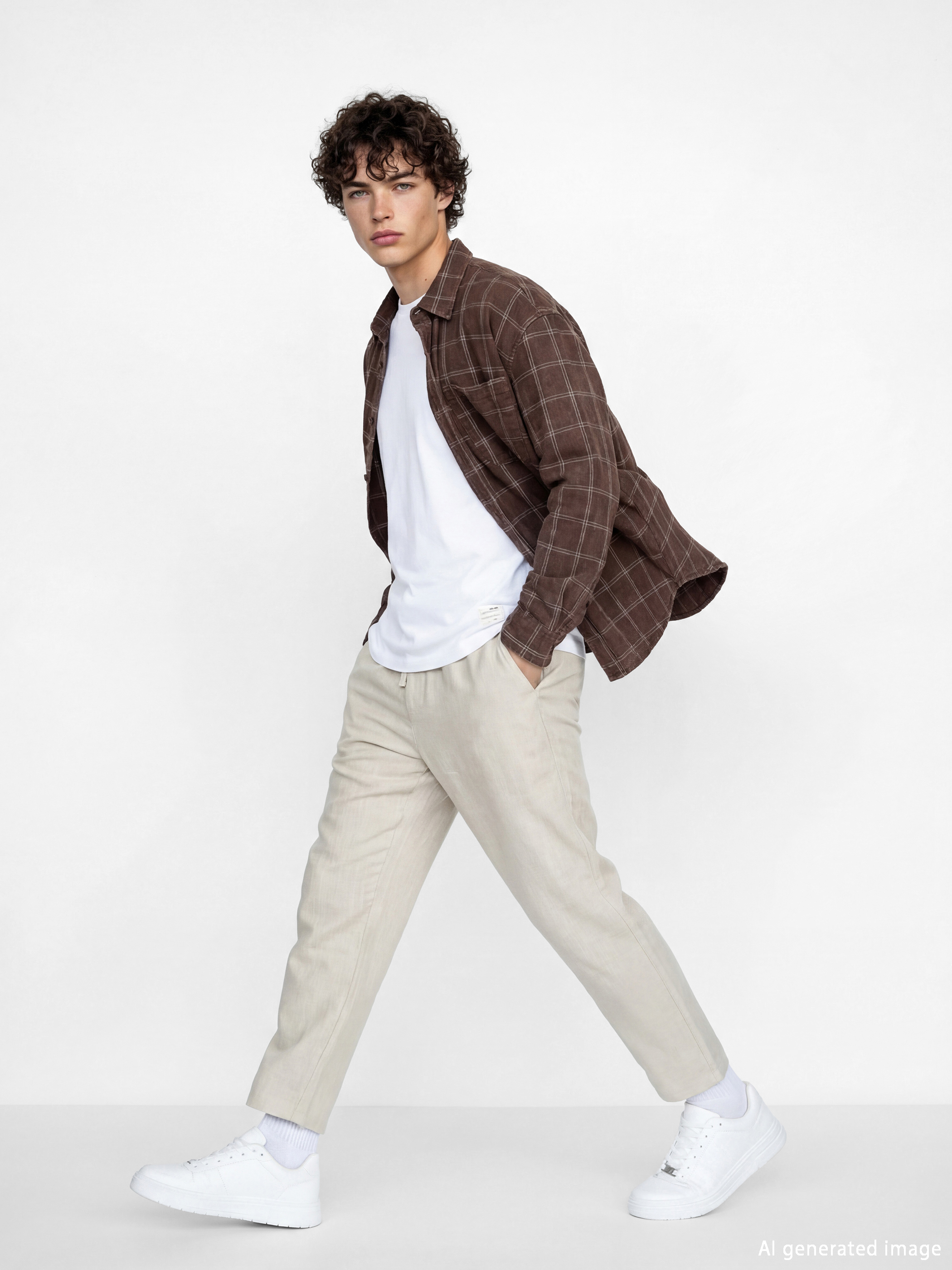 XSIDE Relaxed Fit Linen-Look Men's Trousers