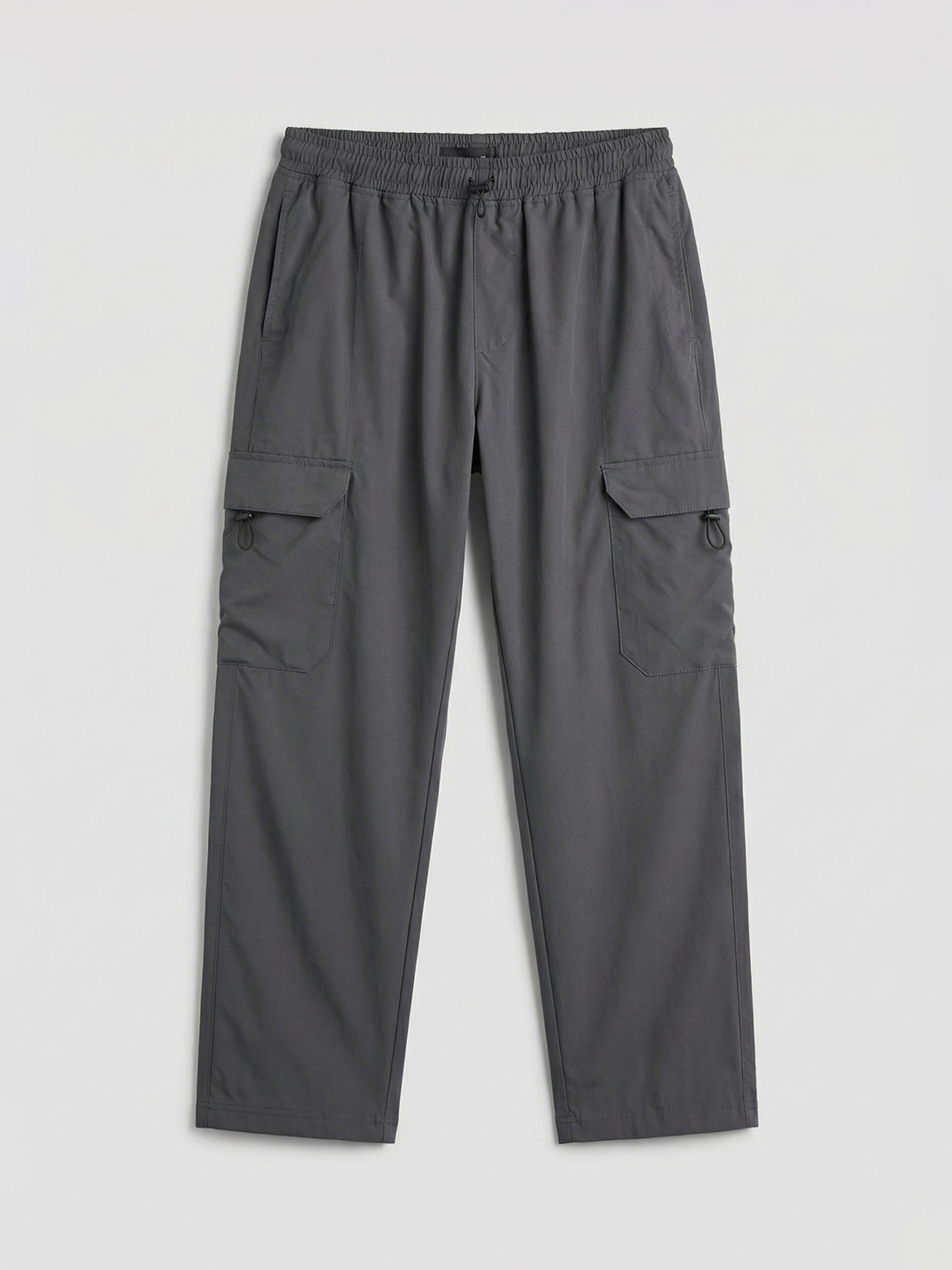 Man GREY Cargo Trousers-4