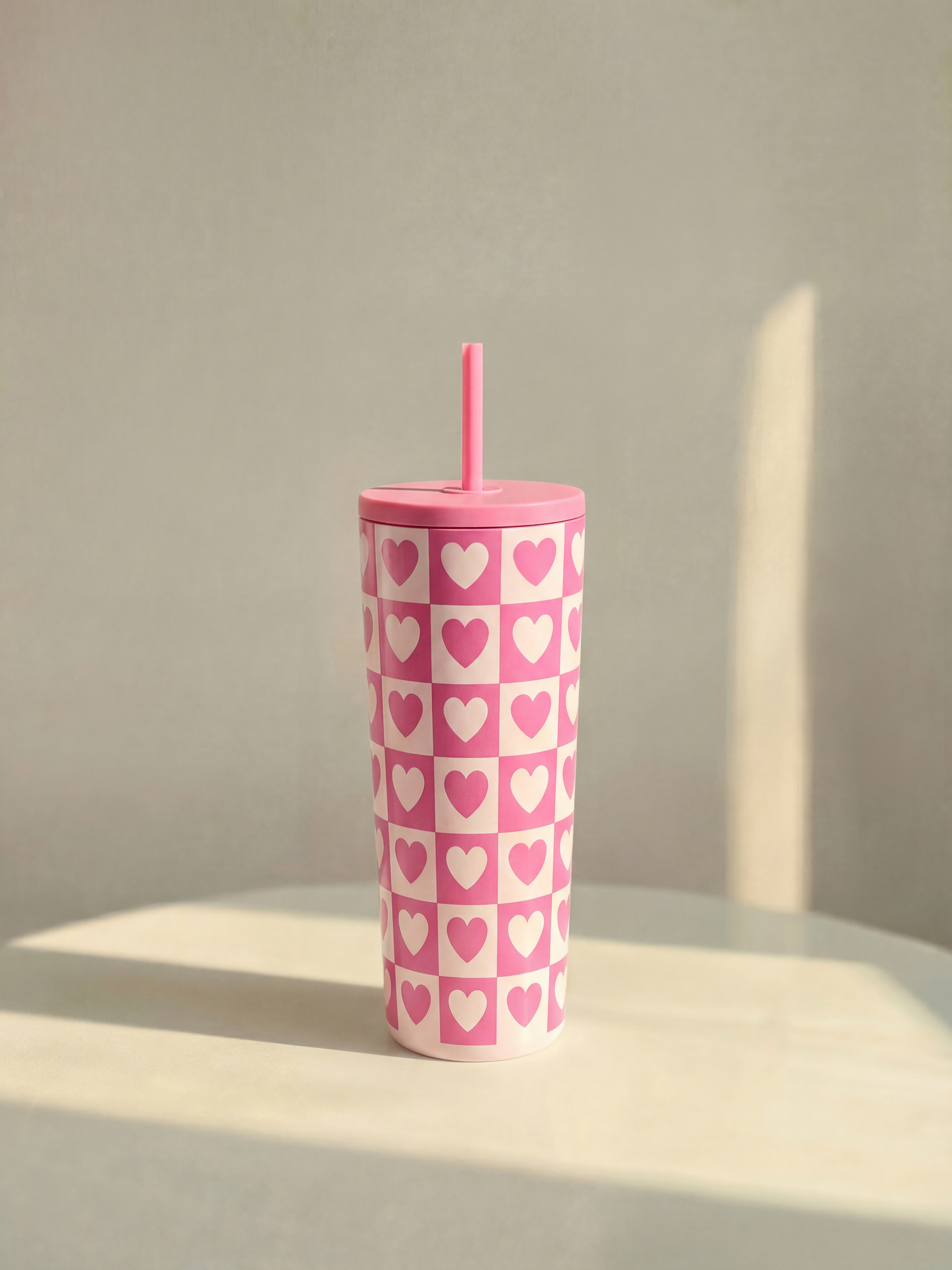 LCW HOME Kalp Baskılı Pipetli Bardak 500 ml - S6BA03Z8-M0T