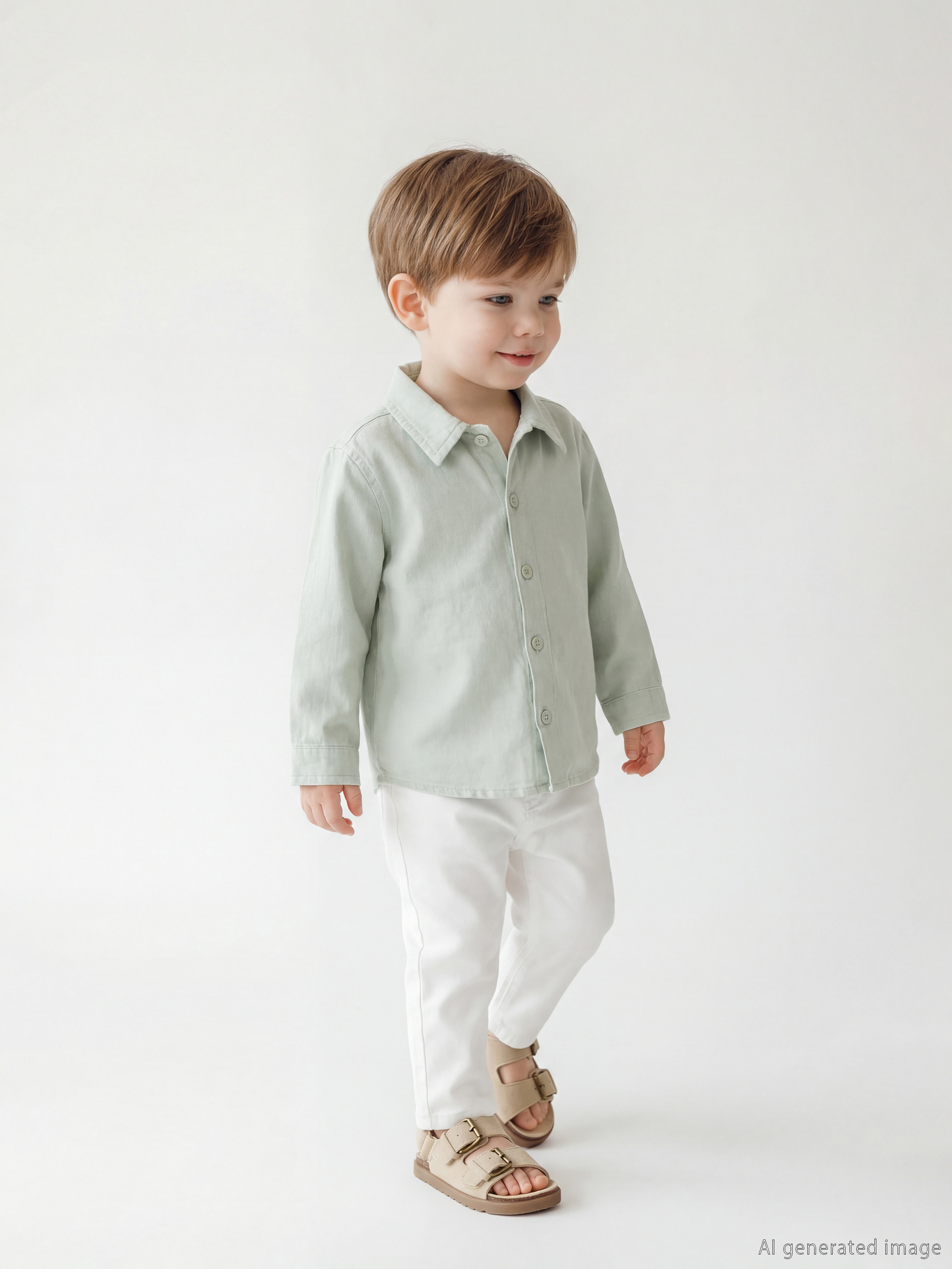 LCW baby Uzun Kollu Erkek Bebek Gömlek ve Pantolon - S6BB44Z1-8T1