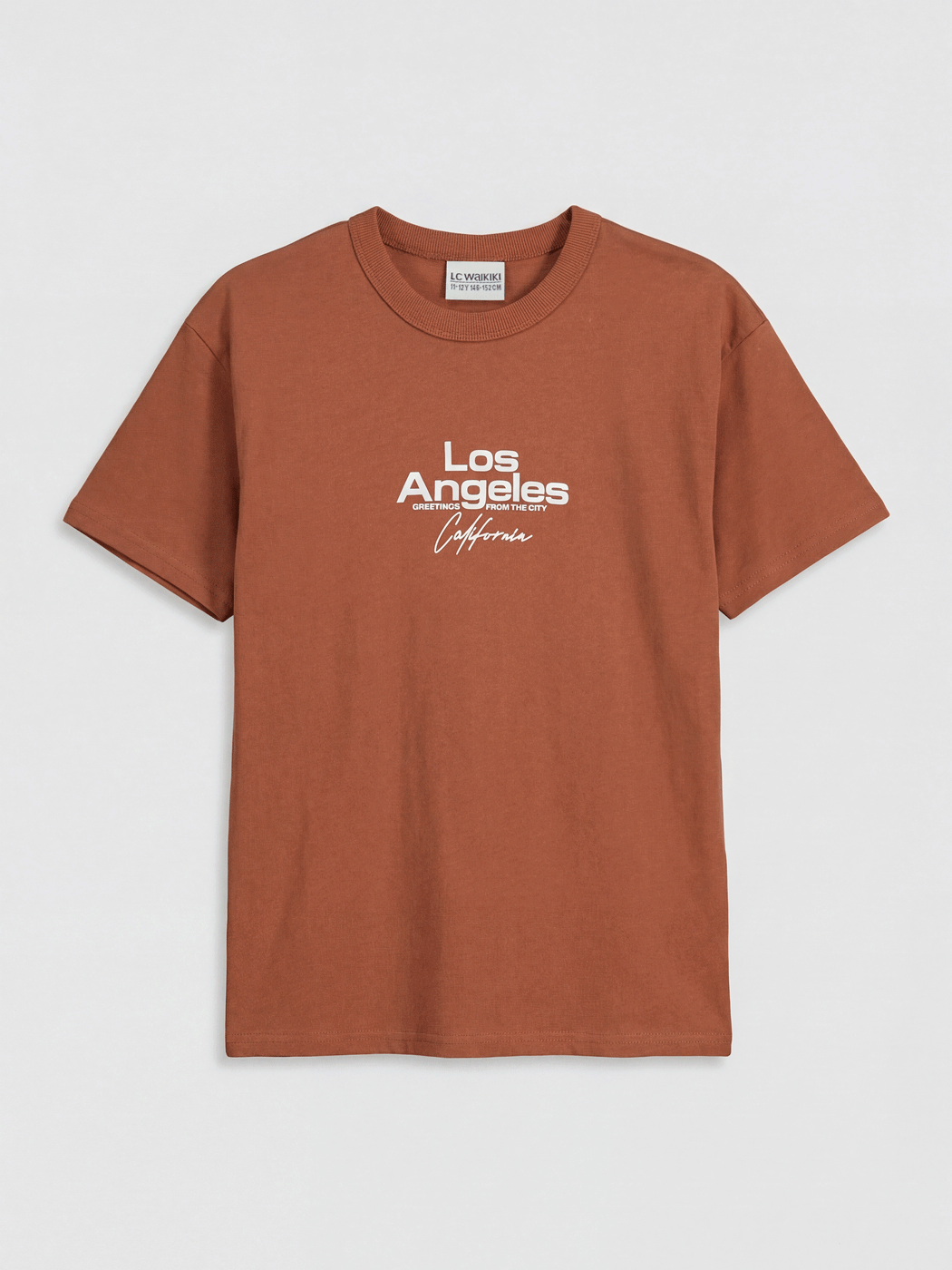 LCW Kids Los Angeles Baskılı Erkek Çocuk Tişört - S6BC06Z4-1CK