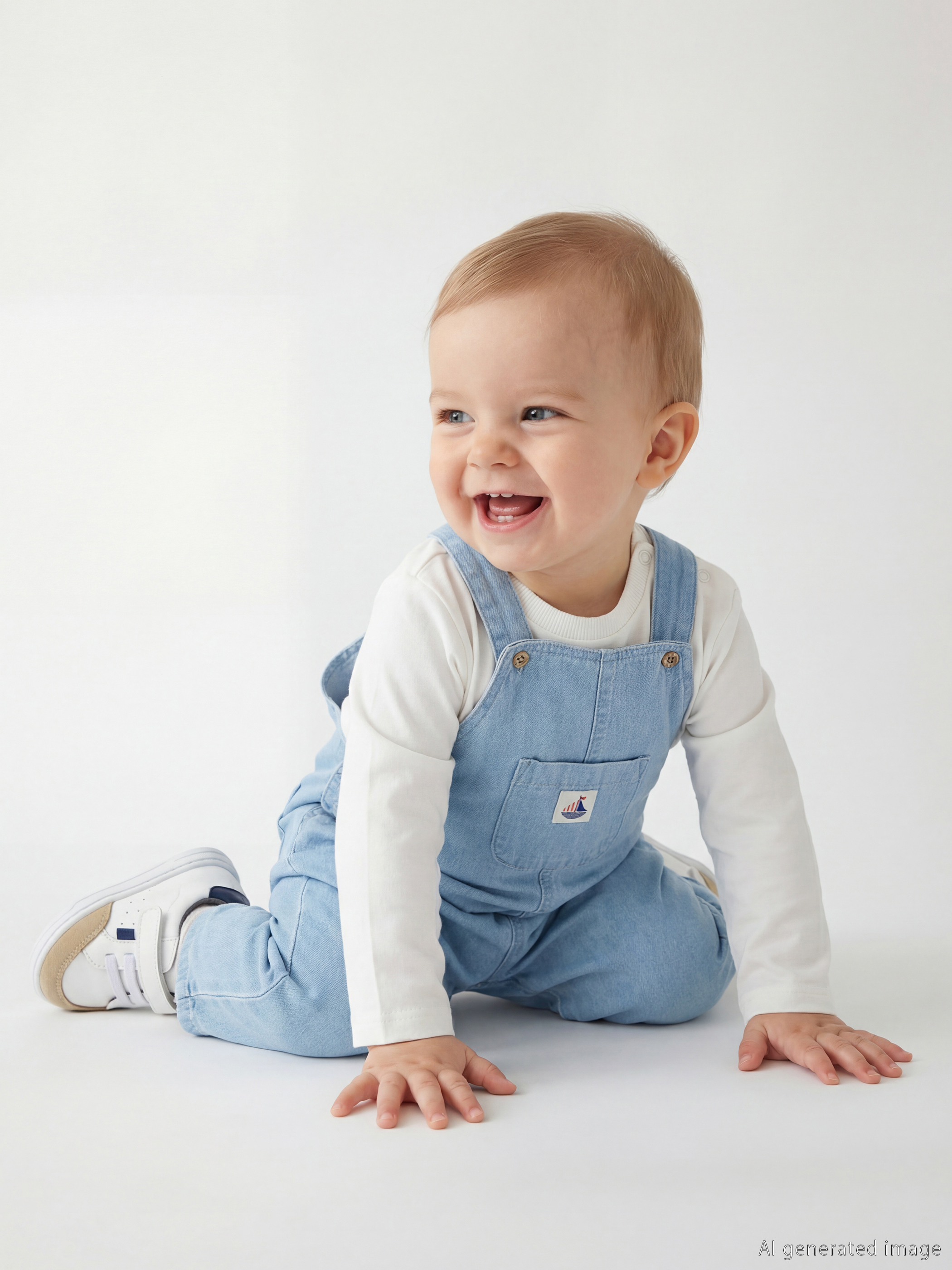 LCW baby Erkek Bebek Jean Salopet ve Tişört - S6BD05Z1-E46
