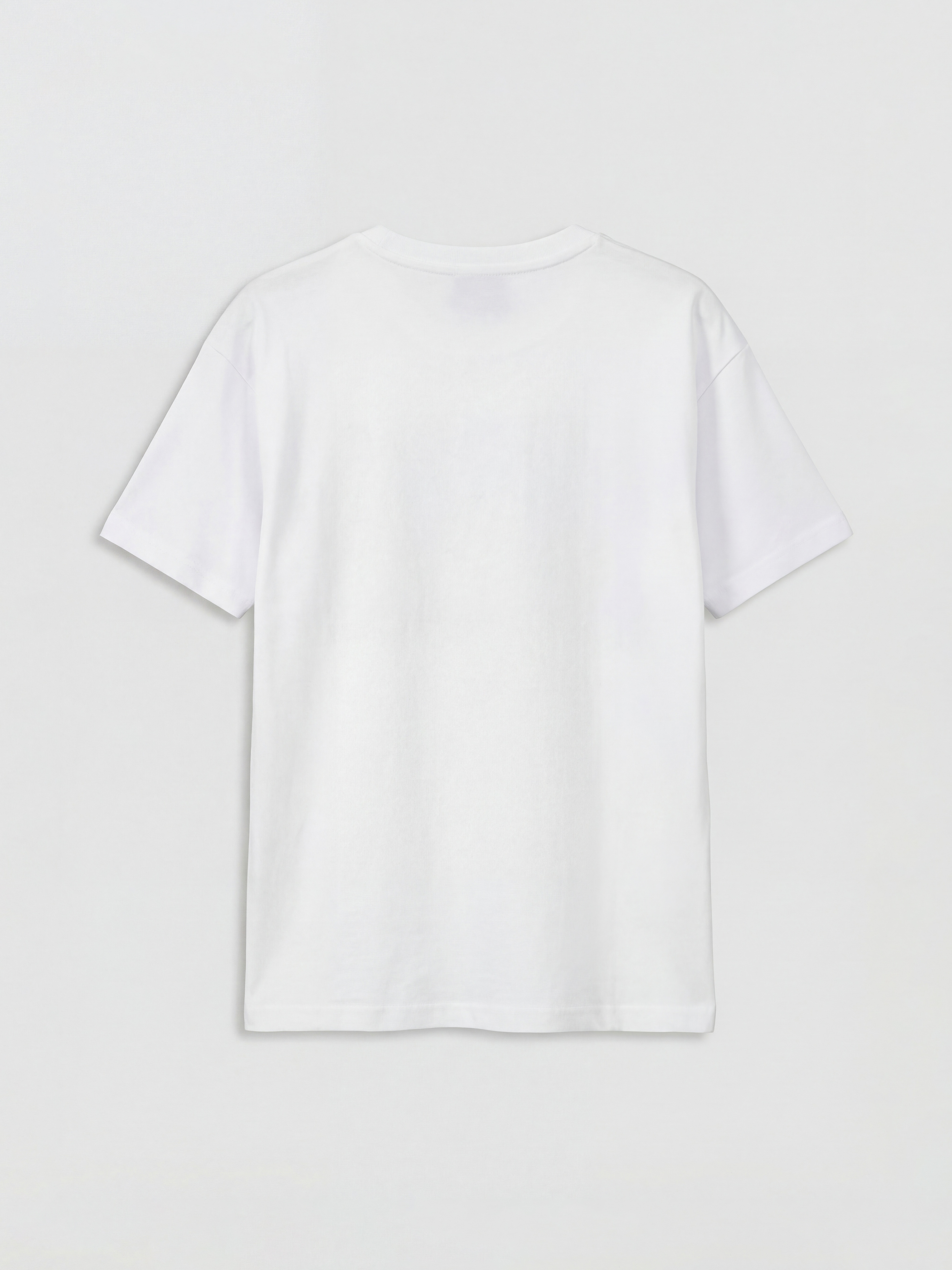 Beyaz Bisiklet Yaka Beşiktaş Baskılı Erkek Çocuk Tişört-1