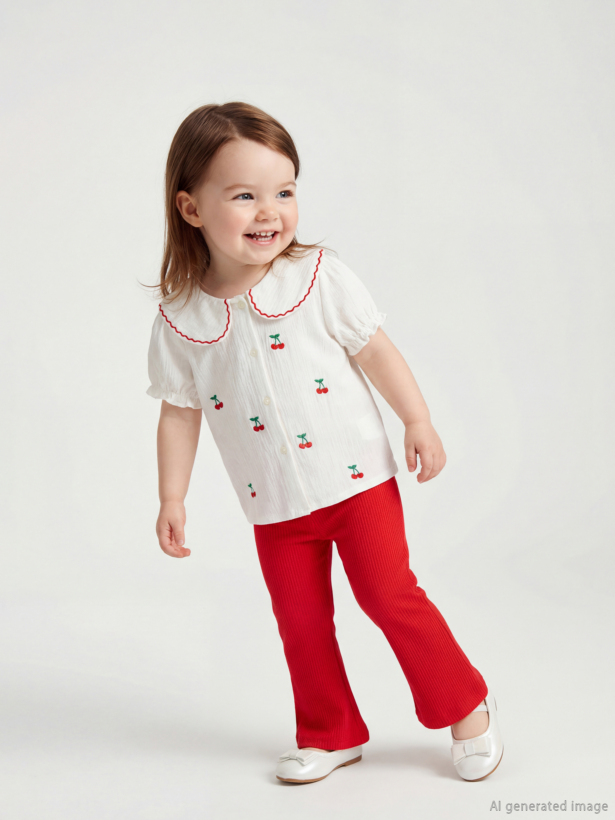 LCW baby Bebe Yaka Kız Bebek Bluz ve Tayt - S6BD98Z1-FDU