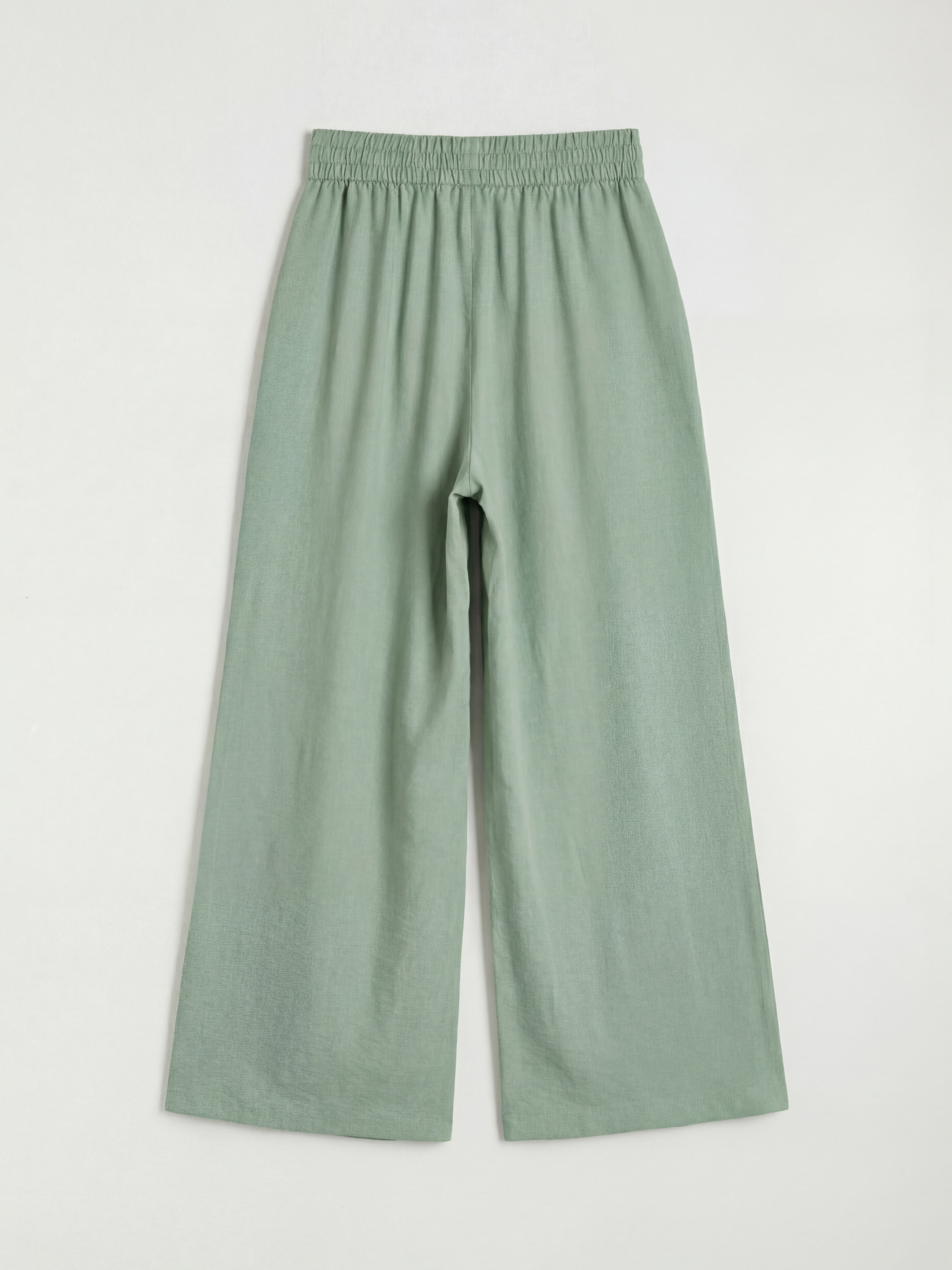 Elastic Waist Wide Leg Women's Trousers-5