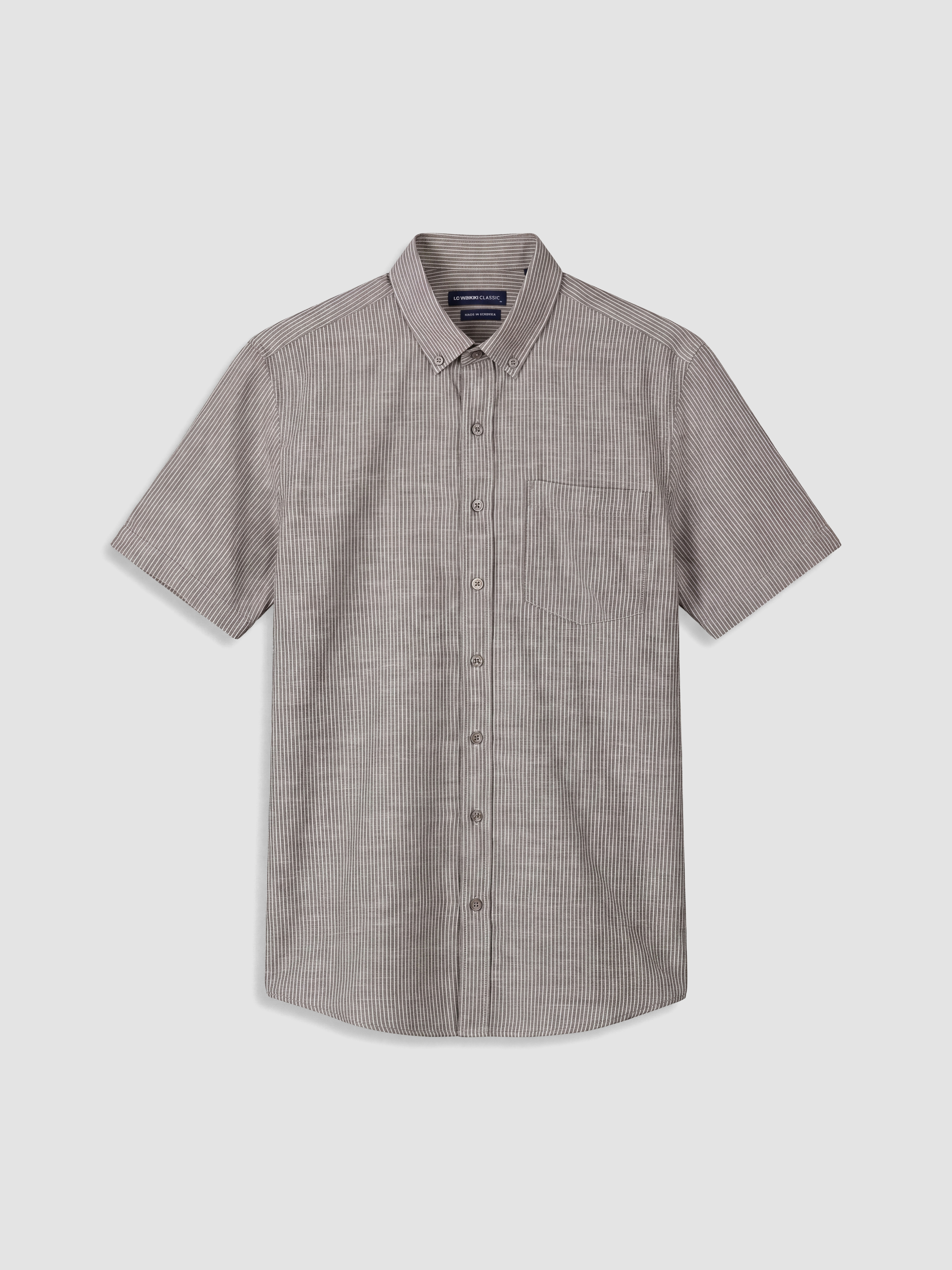 LCWAIKIKI Classic Regular Fit Çizgili Poplin Erkek Gömlek