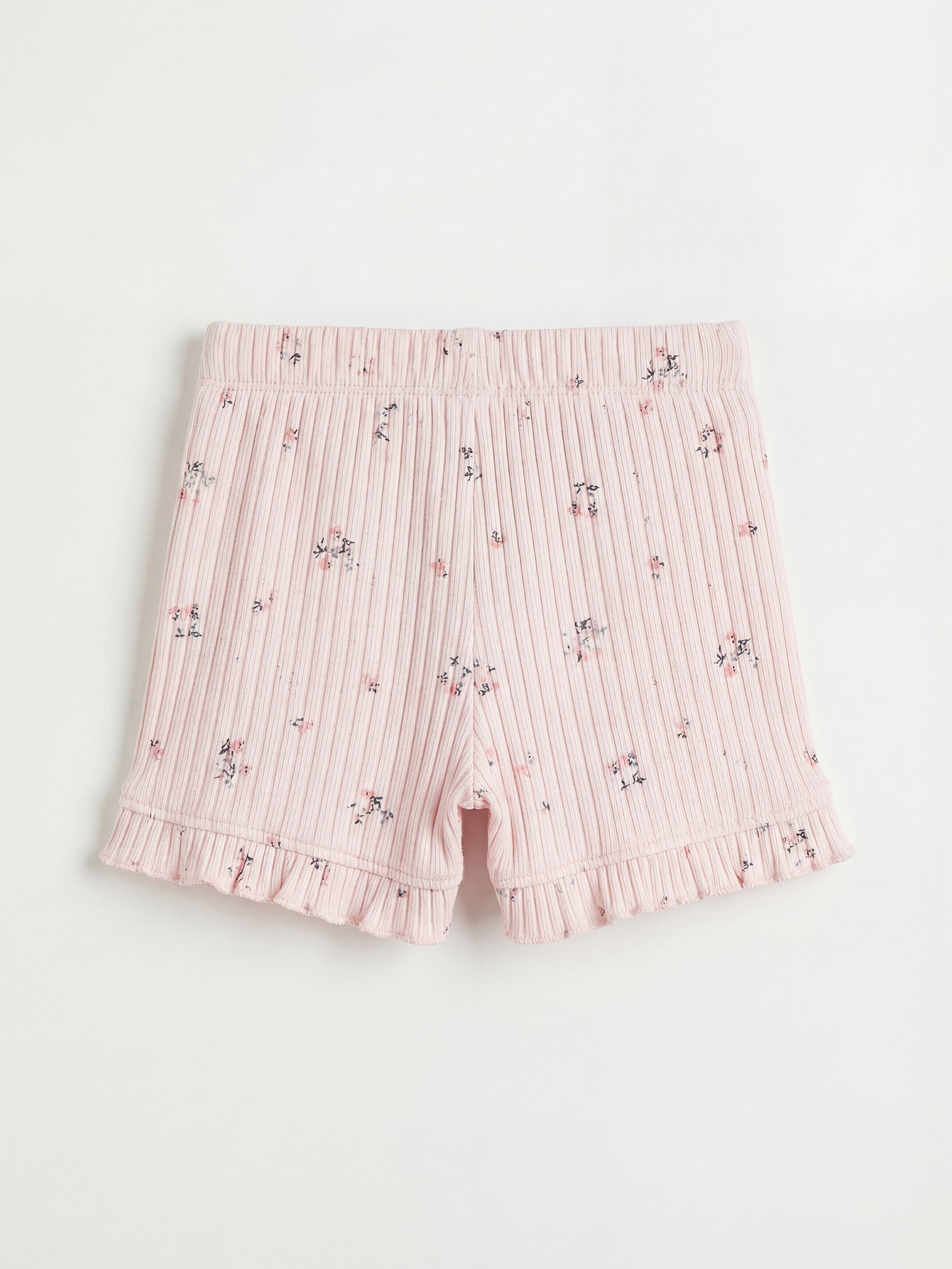 Bisiklet Yaka Fırfırlı Çiçek Desenli Kız Bebek Takım-4