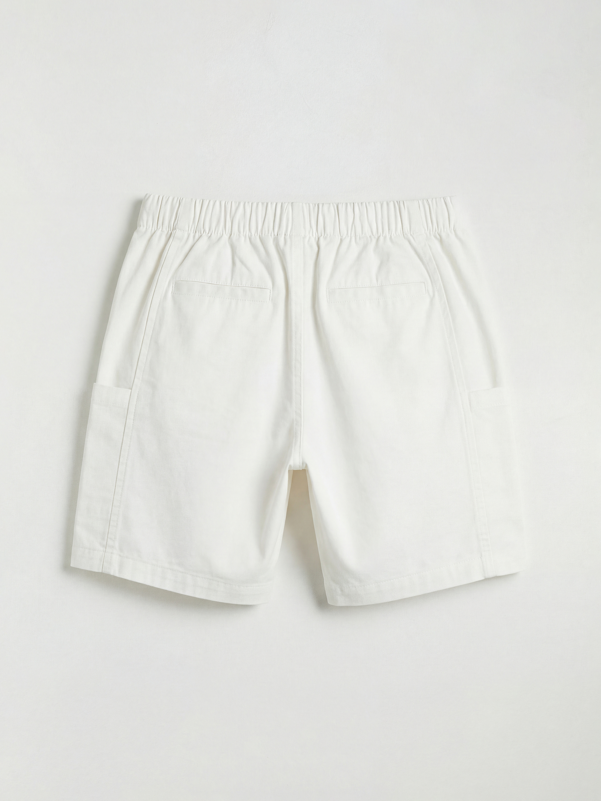 Ekru Kısa Kollu Çizgili Erkek Bebek Gömlek ve Şort-4