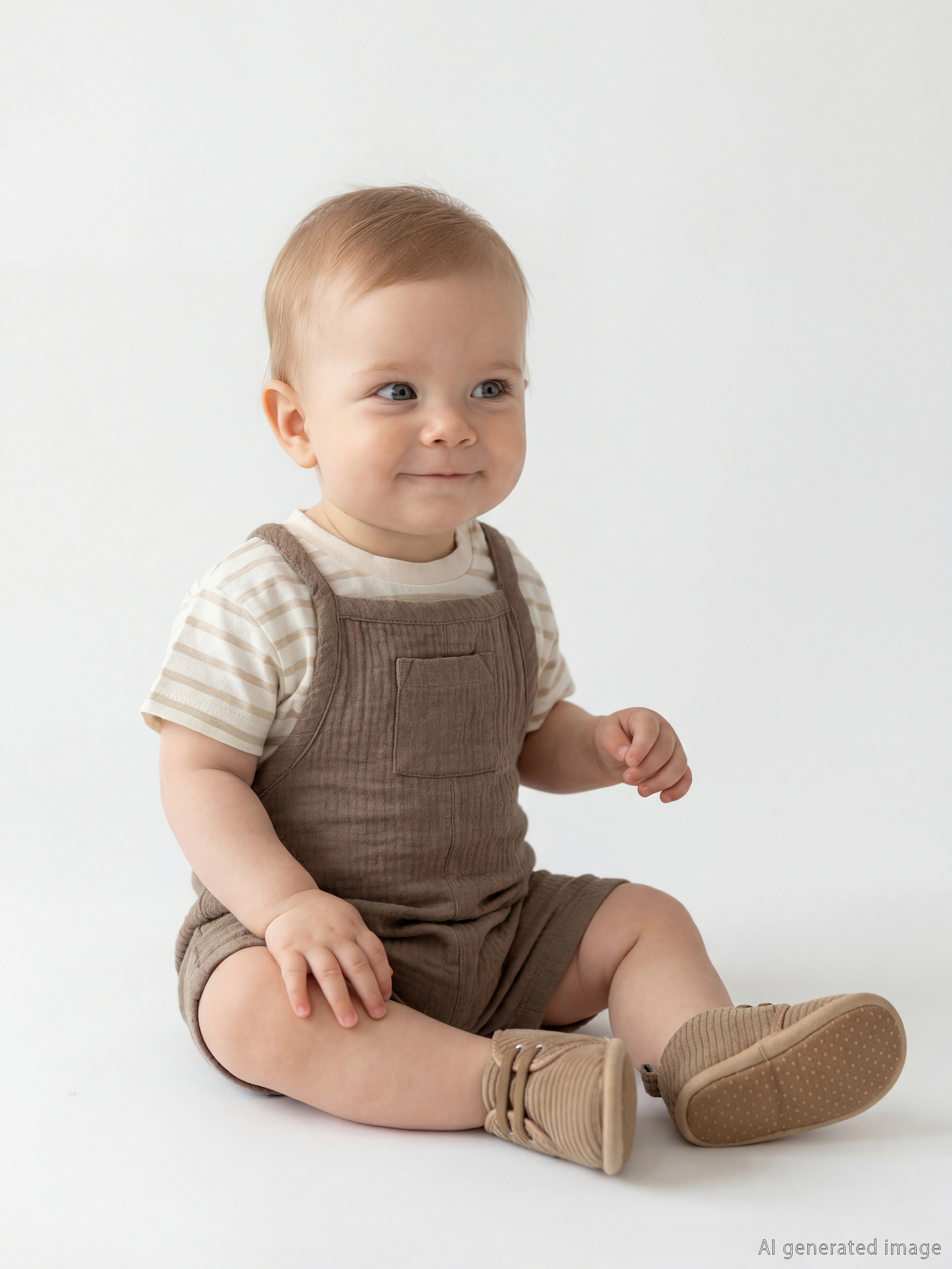 LCW baby Çizgili Erkek Bebek Salopet ve Tişört - S6BH08Z1-ZP6