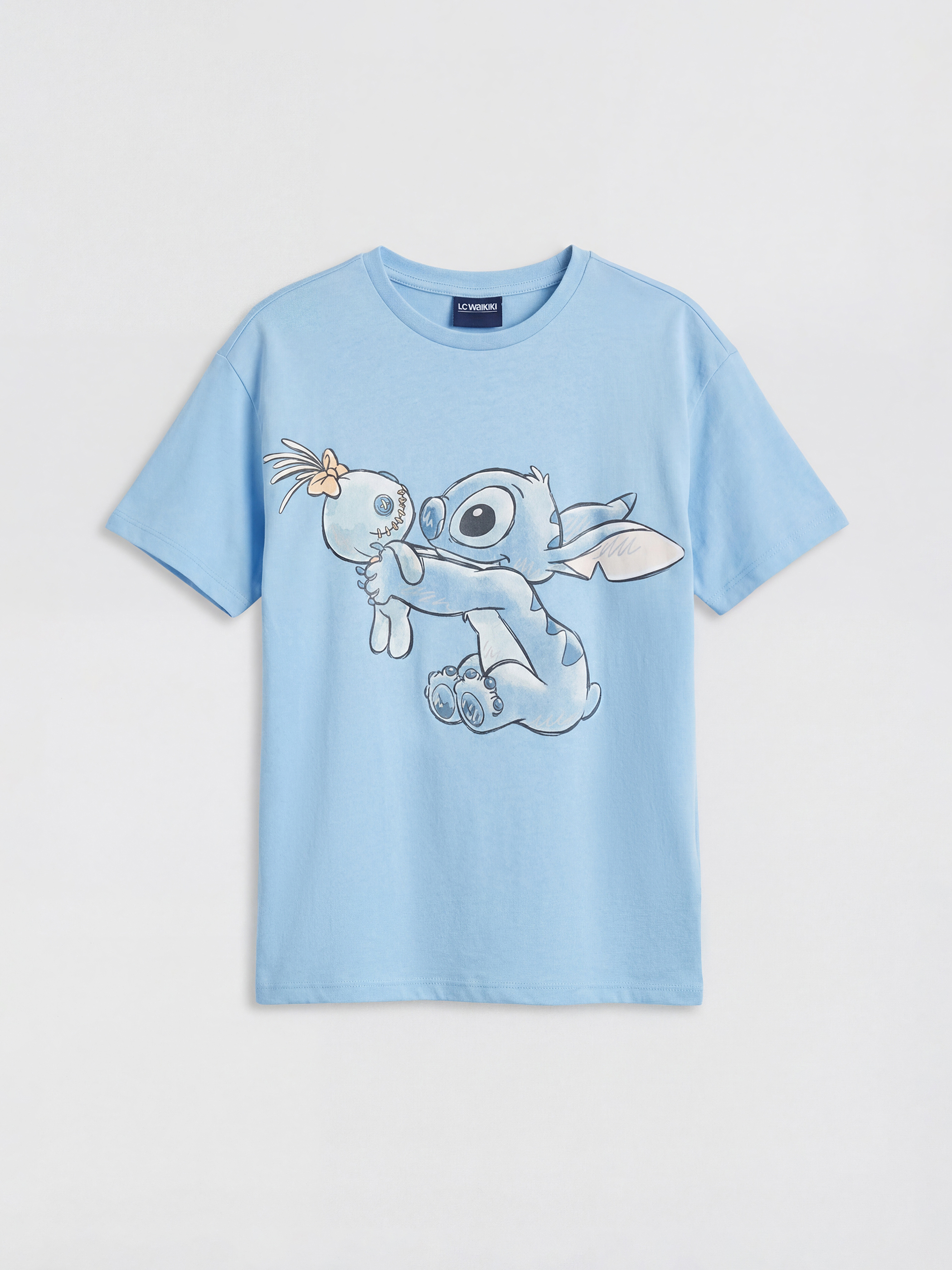 LCW Kids Stitch Print Girls' T-Shirt - S6BH74Z4-YTE